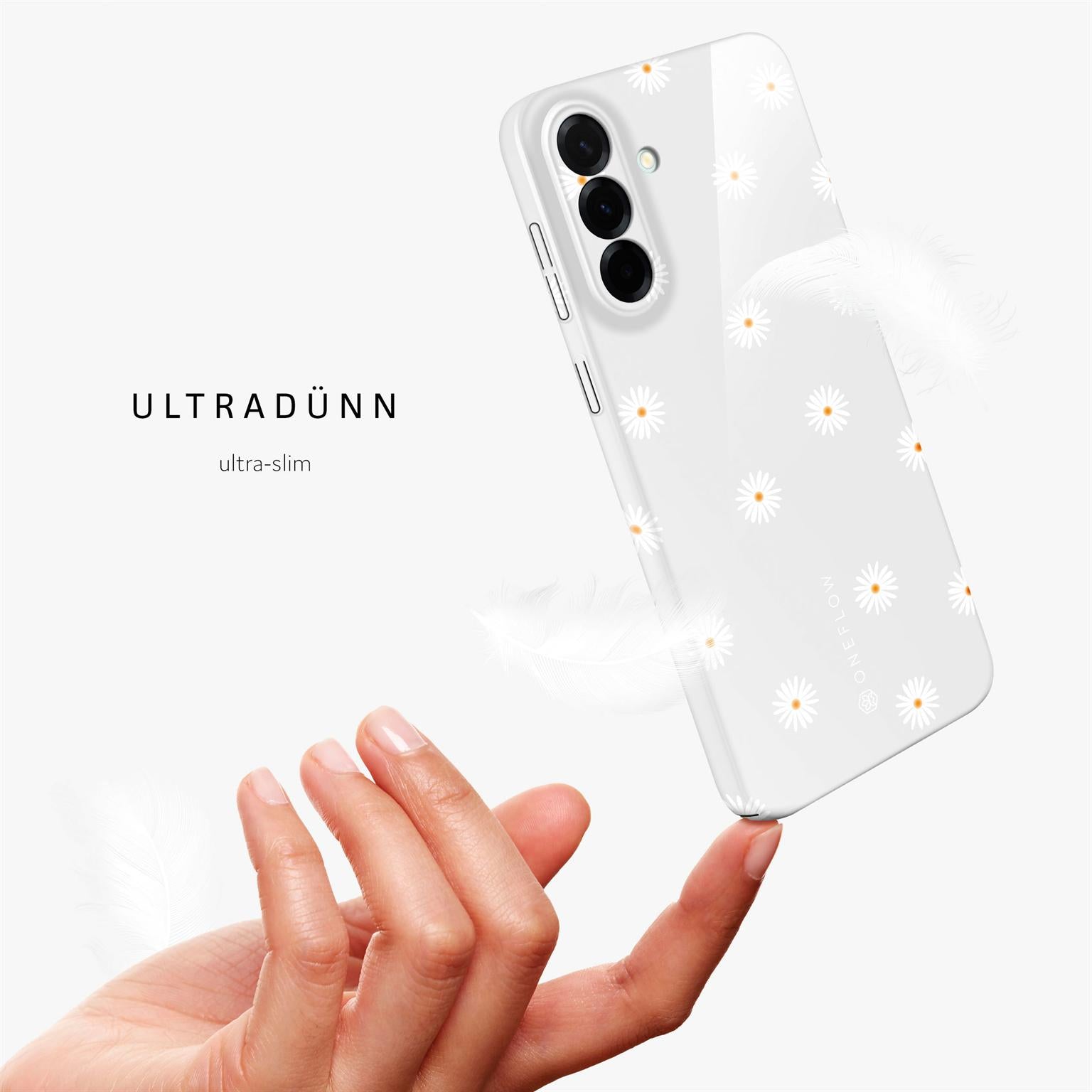 Splash Case für Samsung Galaxy A57 5G in der Farbe Daisy Delight (Grau)