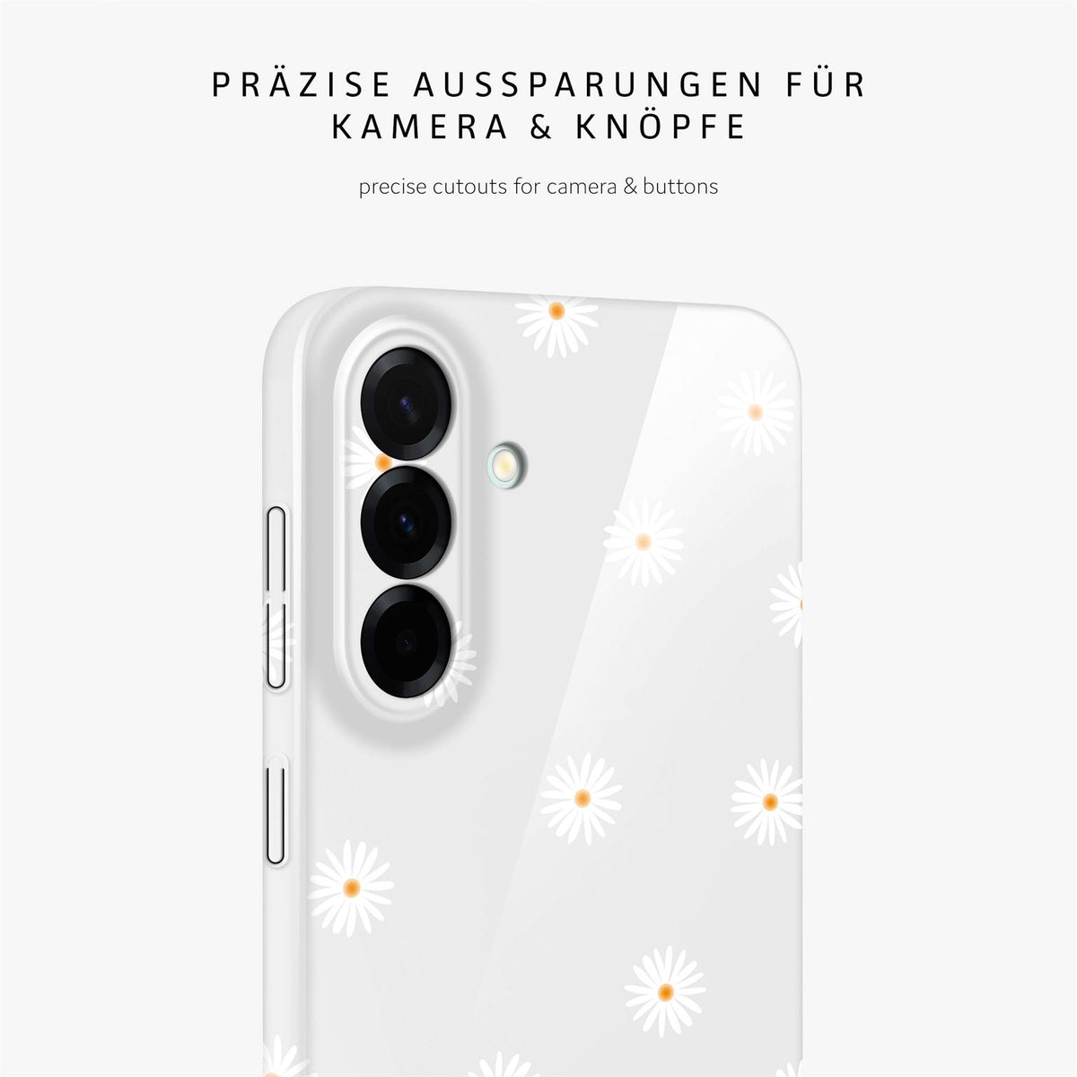 Splash Case für Samsung Galaxy A57 5G in der Farbe Daisy Delight (Grau)