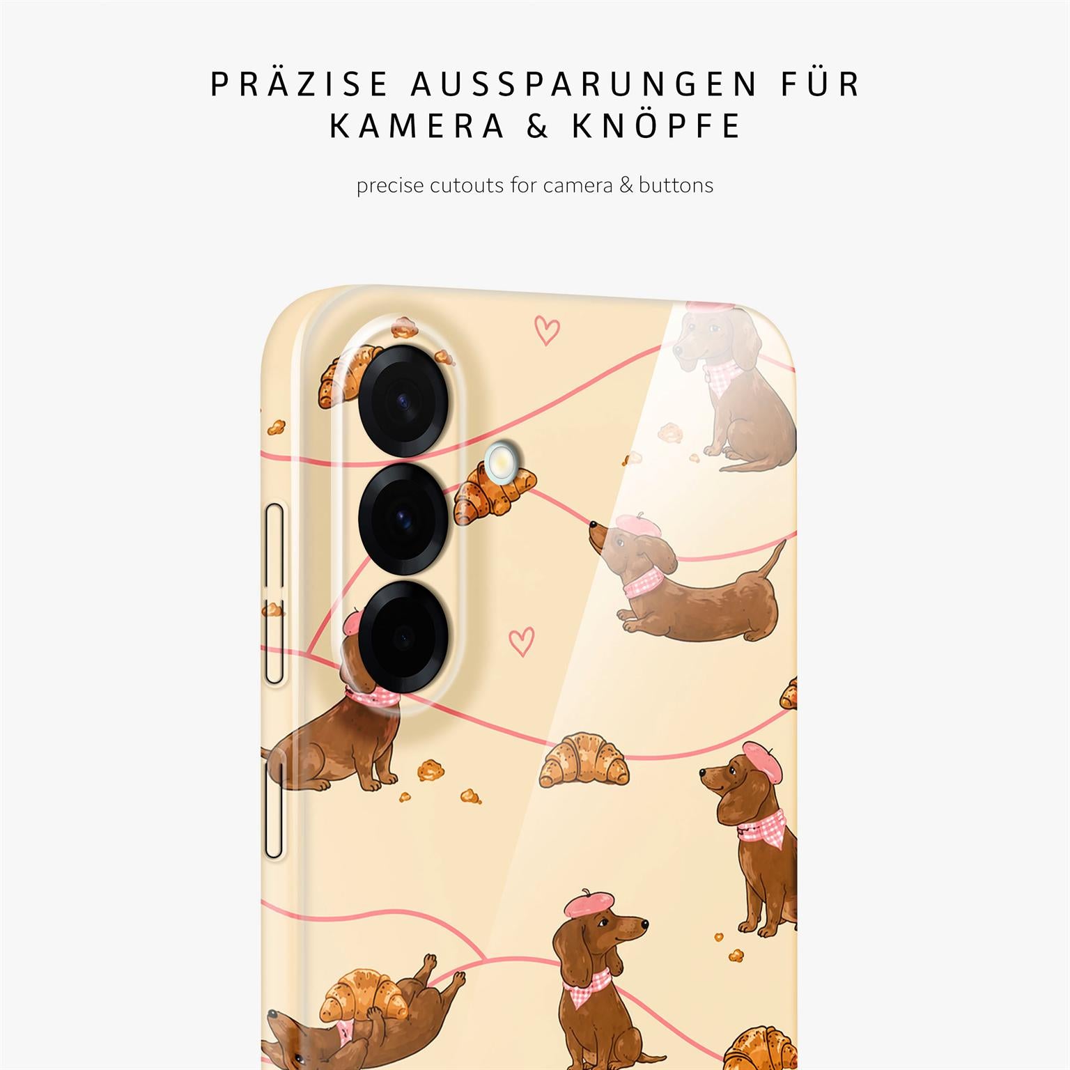 Splash Case für Samsung Galaxy A57 5G in der Farbe Doxie Deluxe (Braun / Beige)