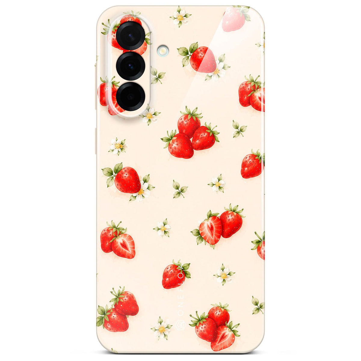 Splash Case für Samsung Galaxy A57 5G in der Farbe Strawberry Riot (Braun / Beige)