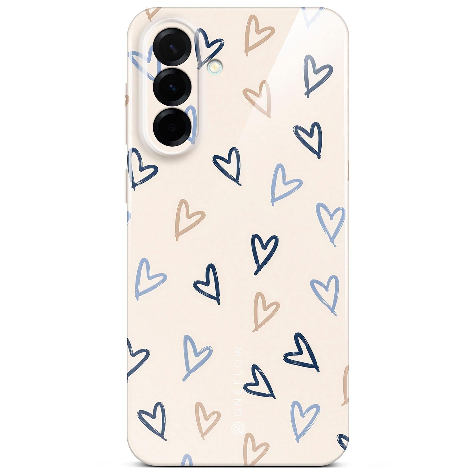 Splash Case für Samsung Galaxy A57 5G in der Farbe Denim Doodles (Braun / Beige)