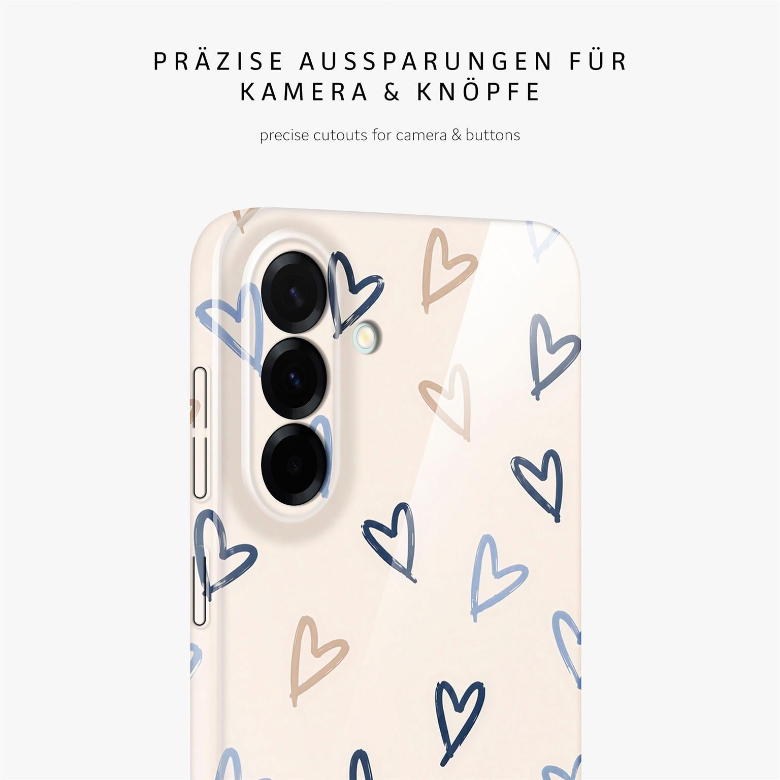 Splash Case für Samsung Galaxy A57 5G in der Farbe Denim Doodles (Braun / Beige)
