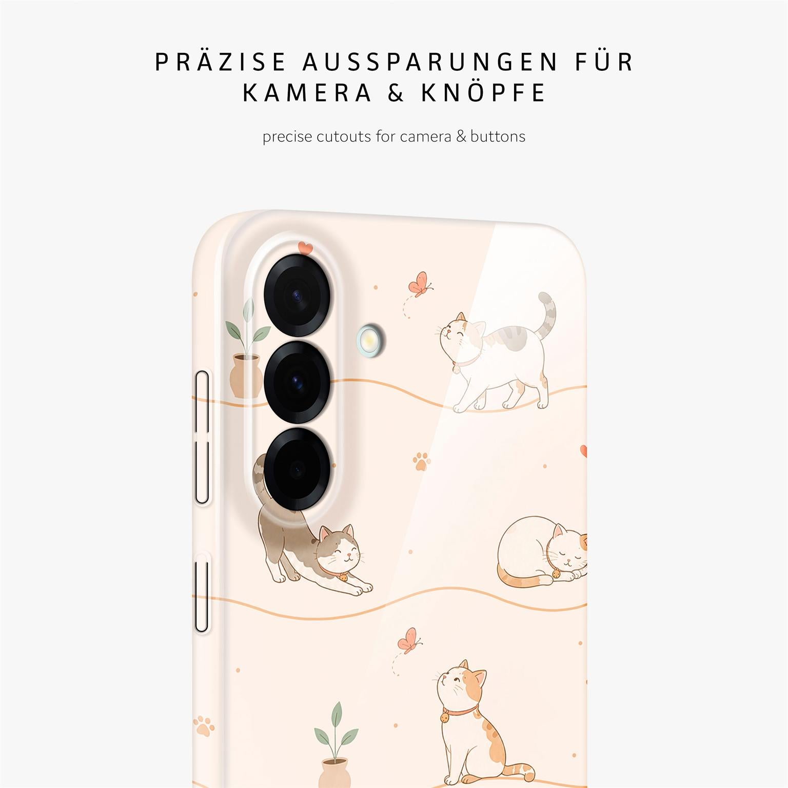 Splash Case für Samsung Galaxy A57 5G in der Farbe Catnap Club (Braun / Beige)
