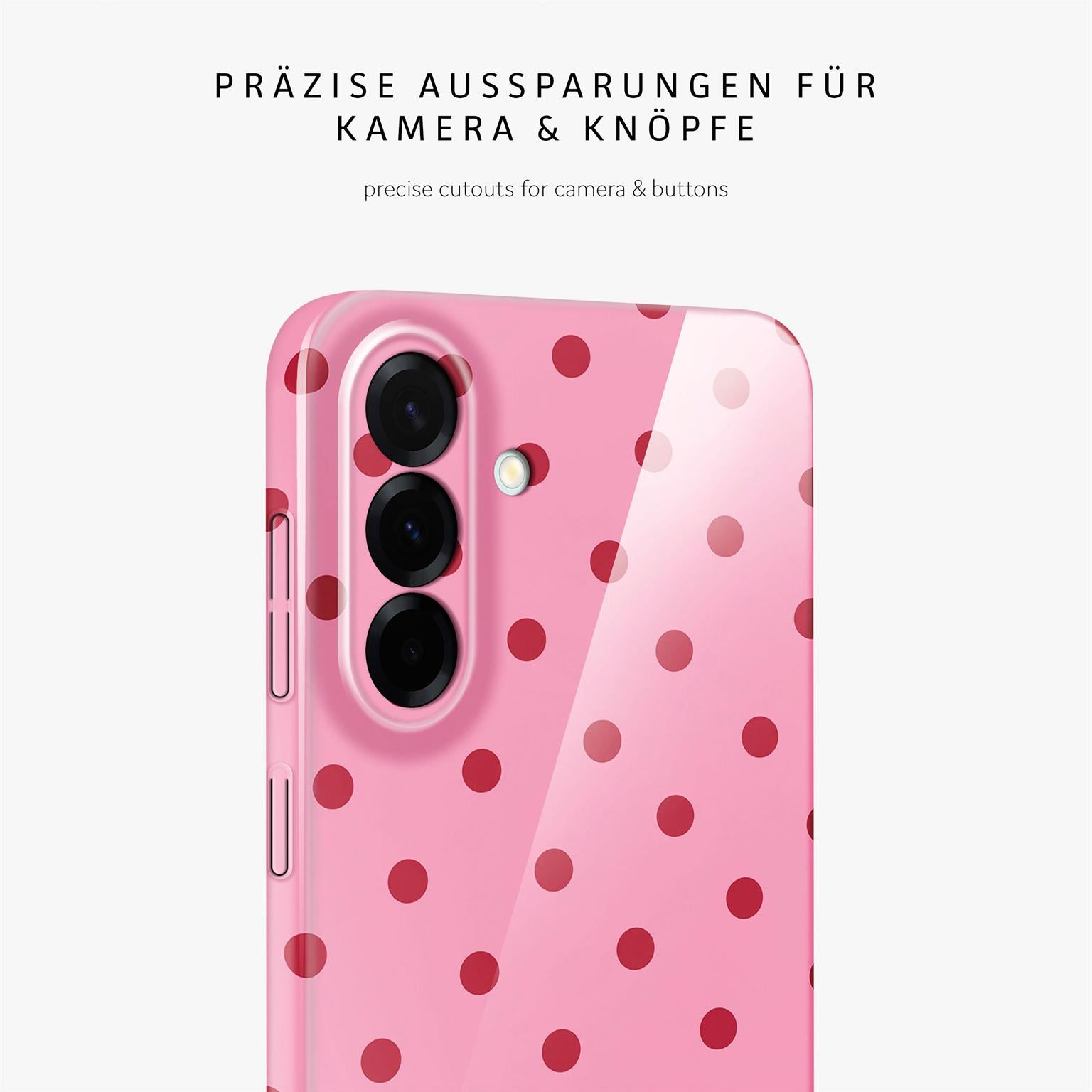Splash Case für Samsung Galaxy A57 5G in der Farbe Berry Dots (Rosa / Pink)