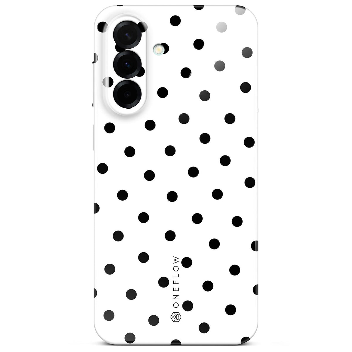 Splash Case für Samsung Galaxy A57 5G in der Farbe Polka Noir (Weiß)