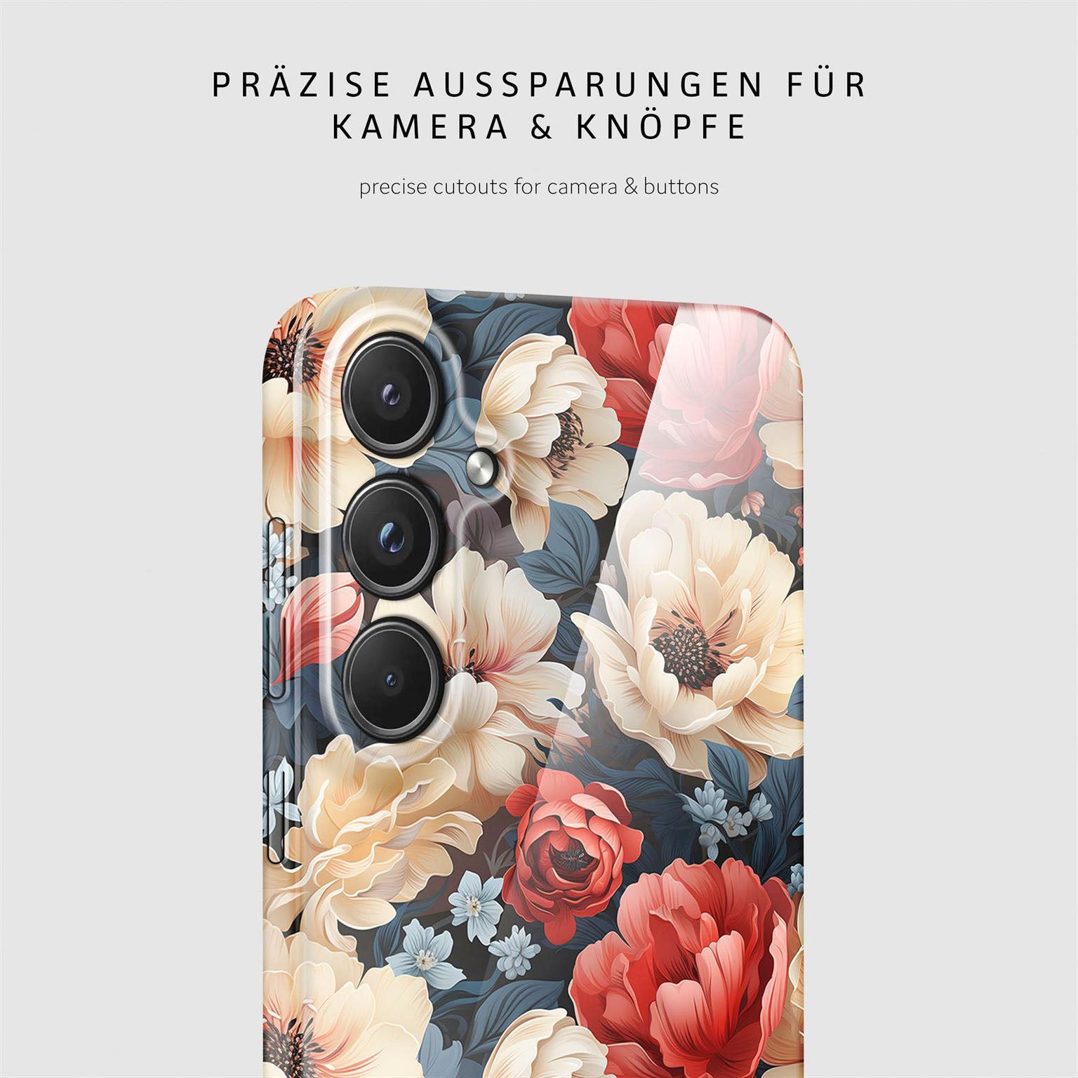 Flower Cover für Samsung Galaxy S20 FE in der Farbe Mystic Flora (Rot)