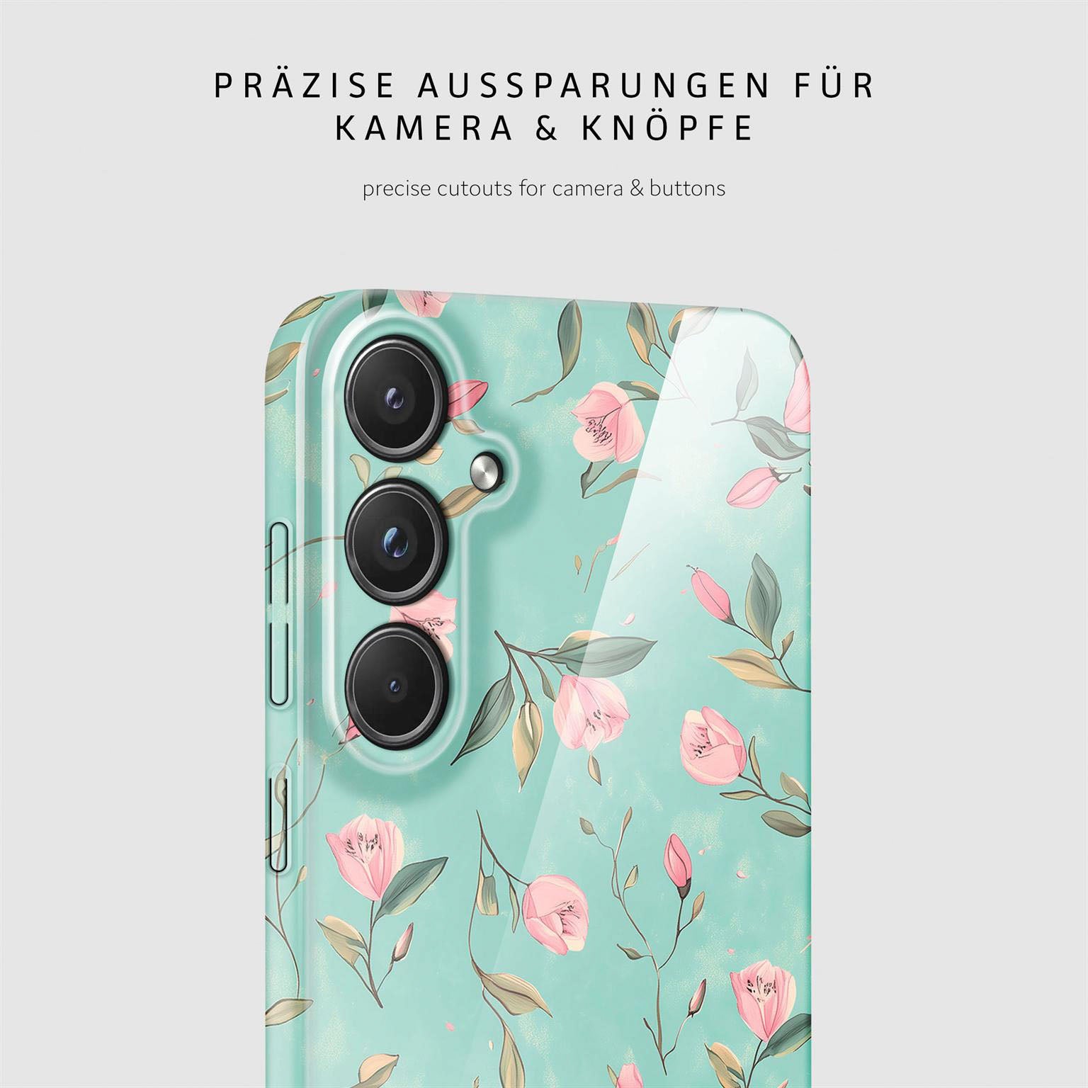 Flower Cover für Samsung Galaxy S20 FE in der Farbe Mint Blossom (Blau)