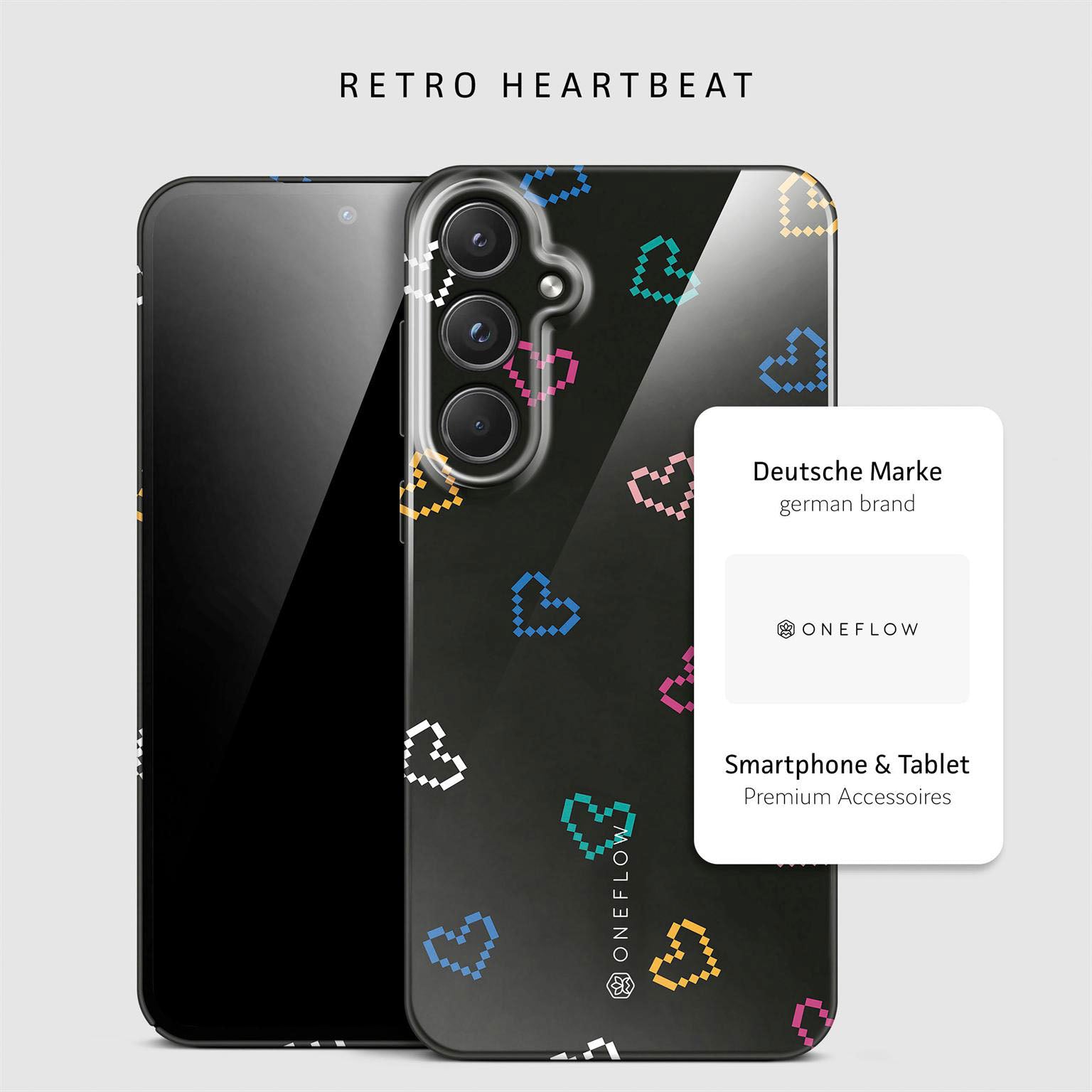 Splash Case für Samsung Galaxy S20 FE in der Farbe Retro Heartbeat (Schwarz)