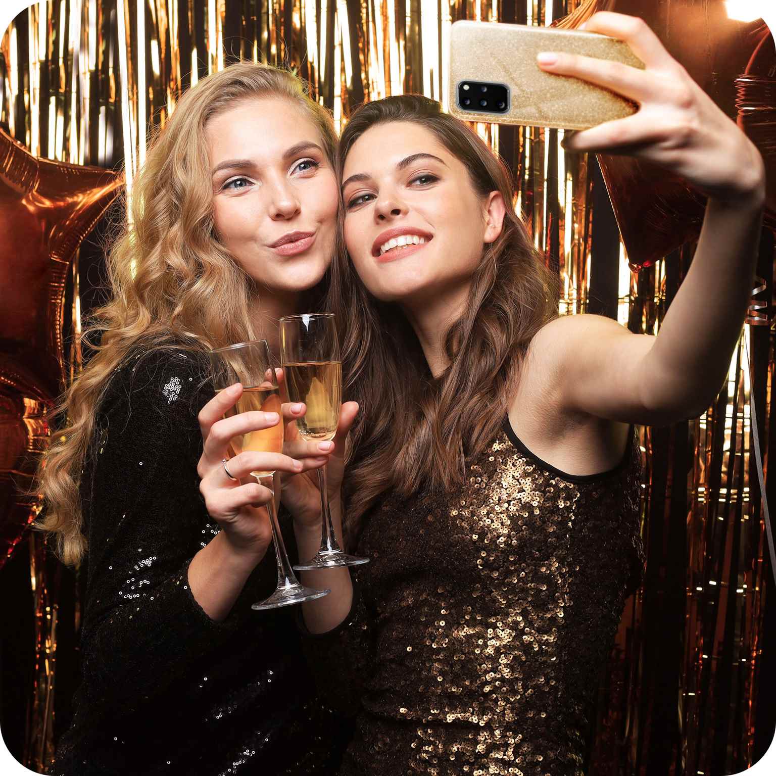 Glitter Case für Samsung Galaxy S20 Plus 5G in der Farbe Shine - Gold (Gold)