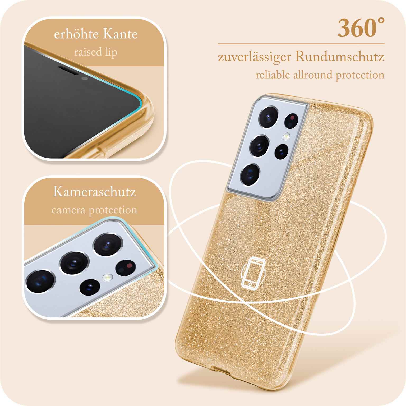 Glitter Case für Samsung Galaxy S21 Ultra