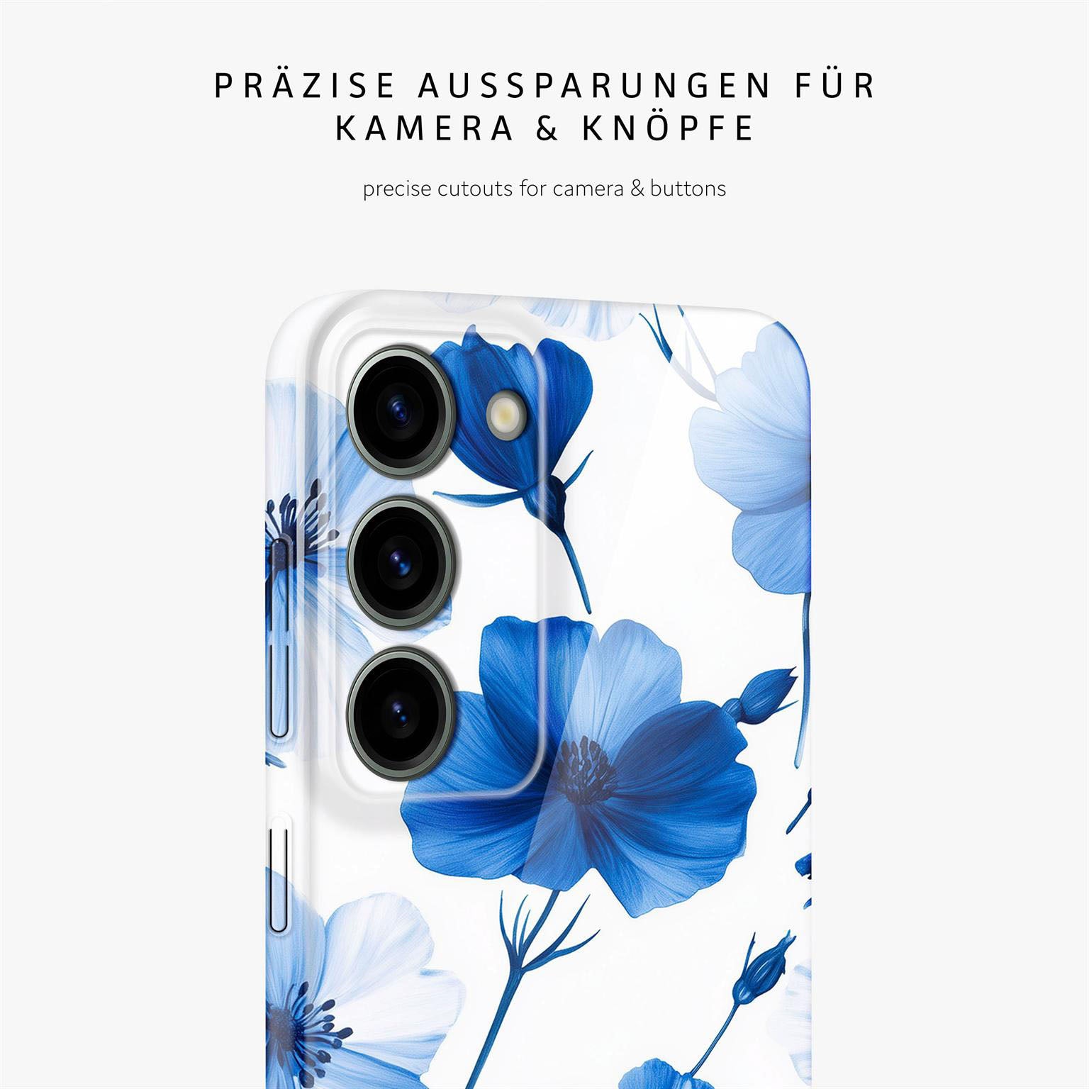 Flower Cover für Samsung Galaxy S23 in der Farbe Blue Dreamwave (Blau)