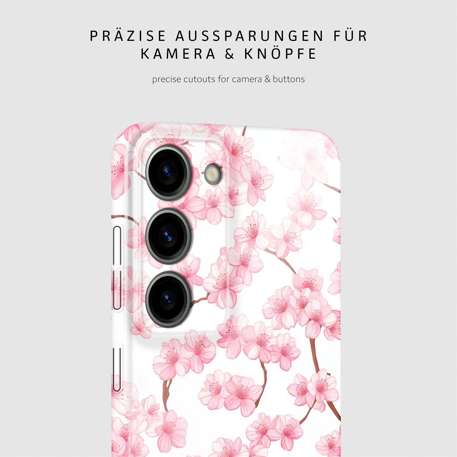Flower Cover für Samsung Galaxy S23 in der Farbe Sakura Breeze (Rosa / Pink)