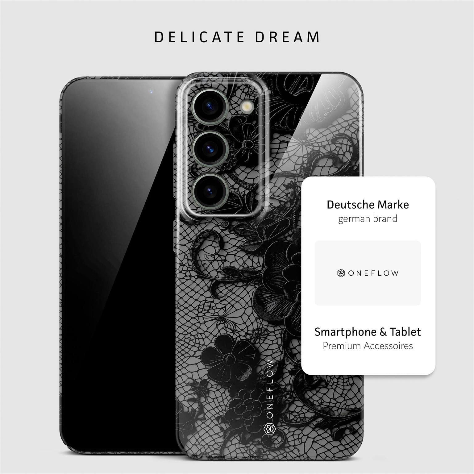 Splash Case für Samsung Galaxy S23 in der Farbe Delicate Dream (Schwarz)