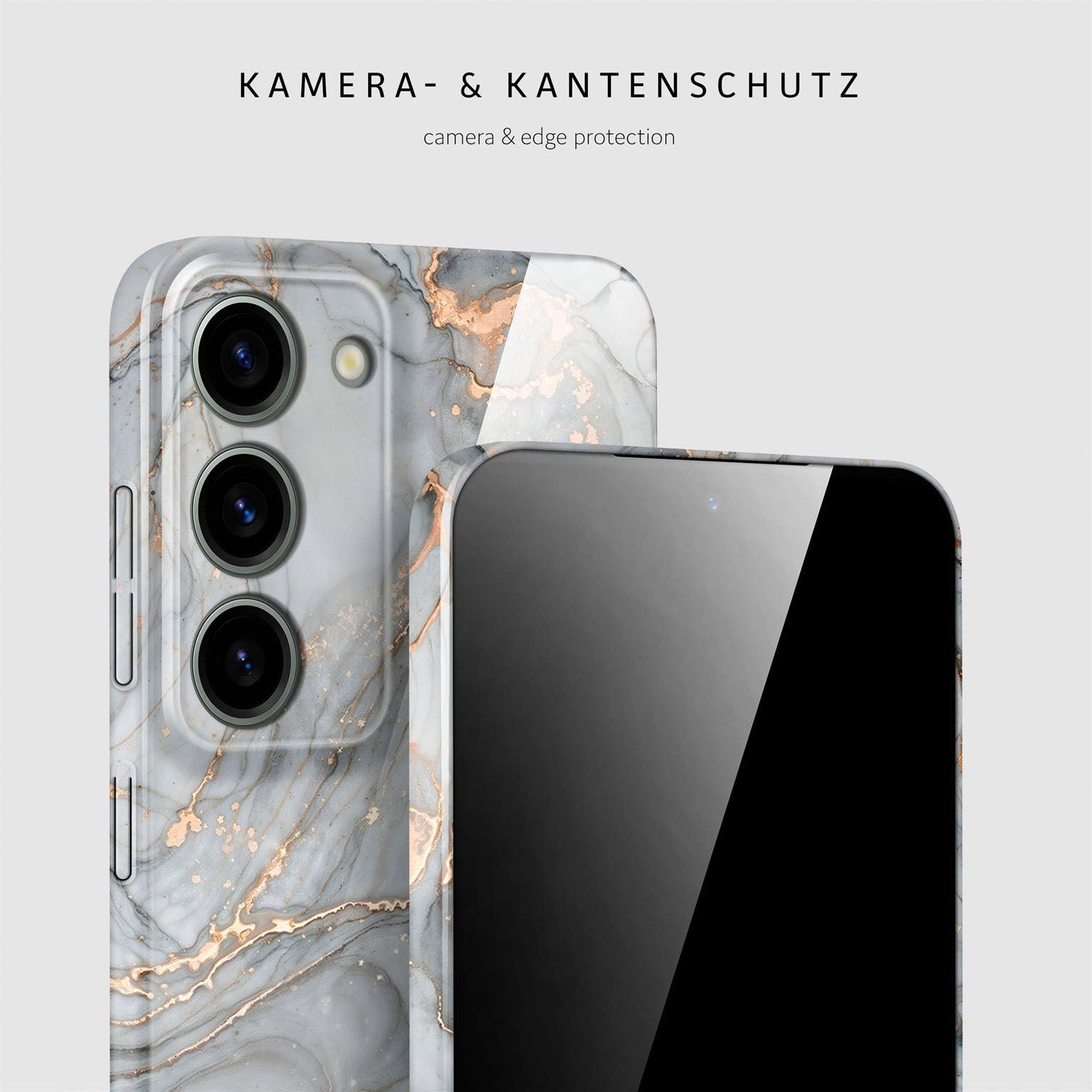 Bliss Cover für Samsung Galaxy S23 in der Farbe Soft Granite (Grau)