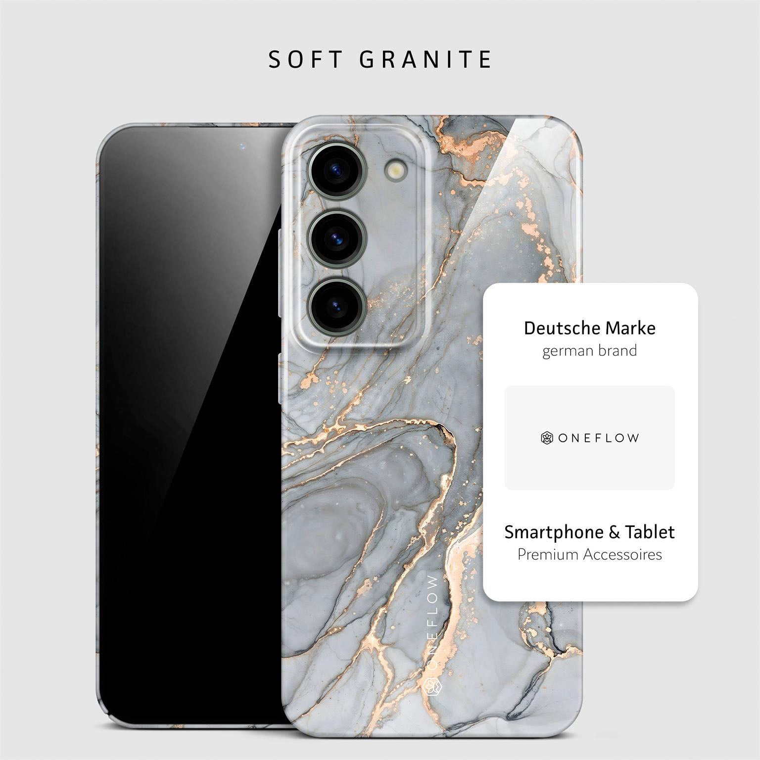 Bliss Cover für Samsung Galaxy S23 in der Farbe Soft Granite (Grau)