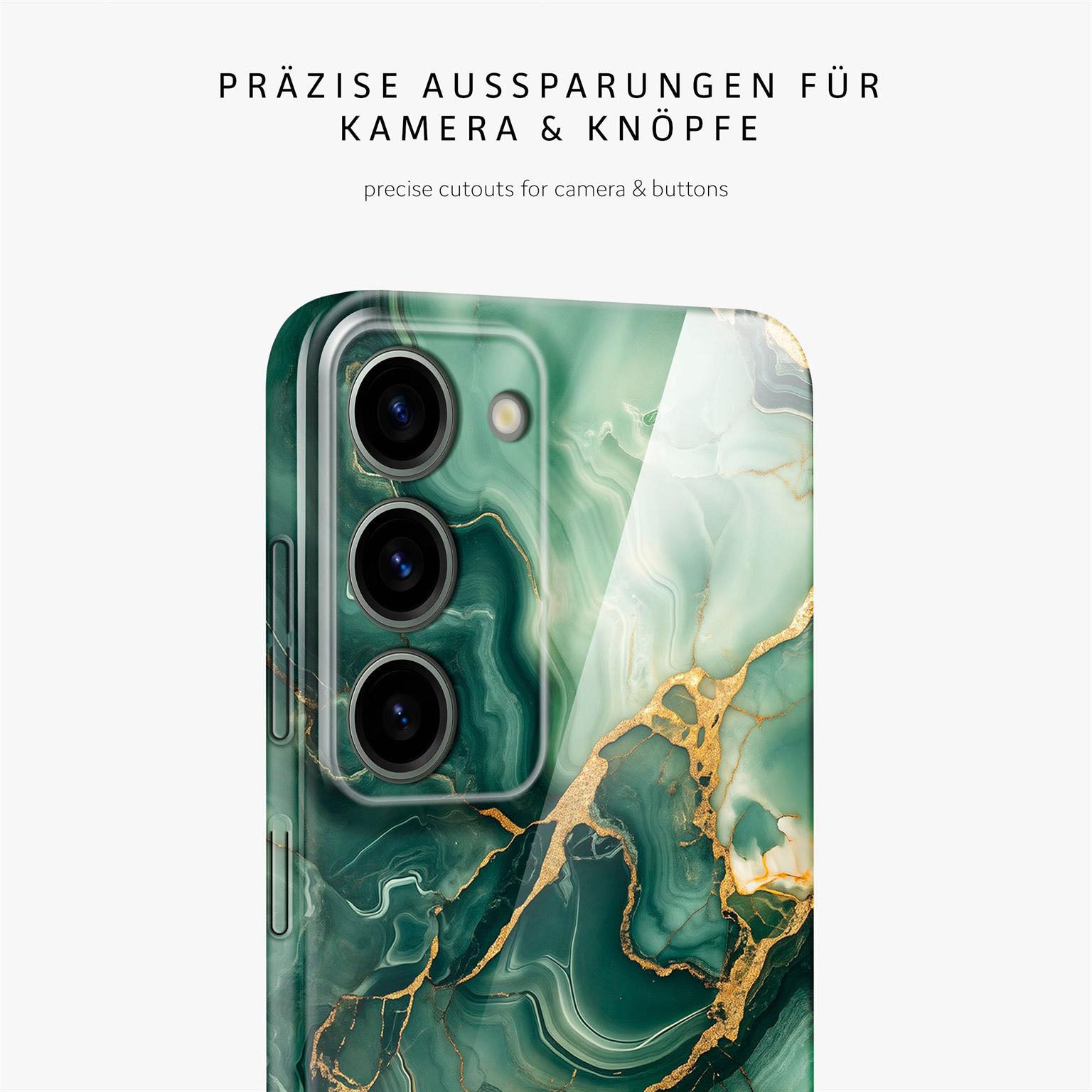 Bliss Cover für Samsung Galaxy S23 in der Farbe Emerald Flow (Grün)