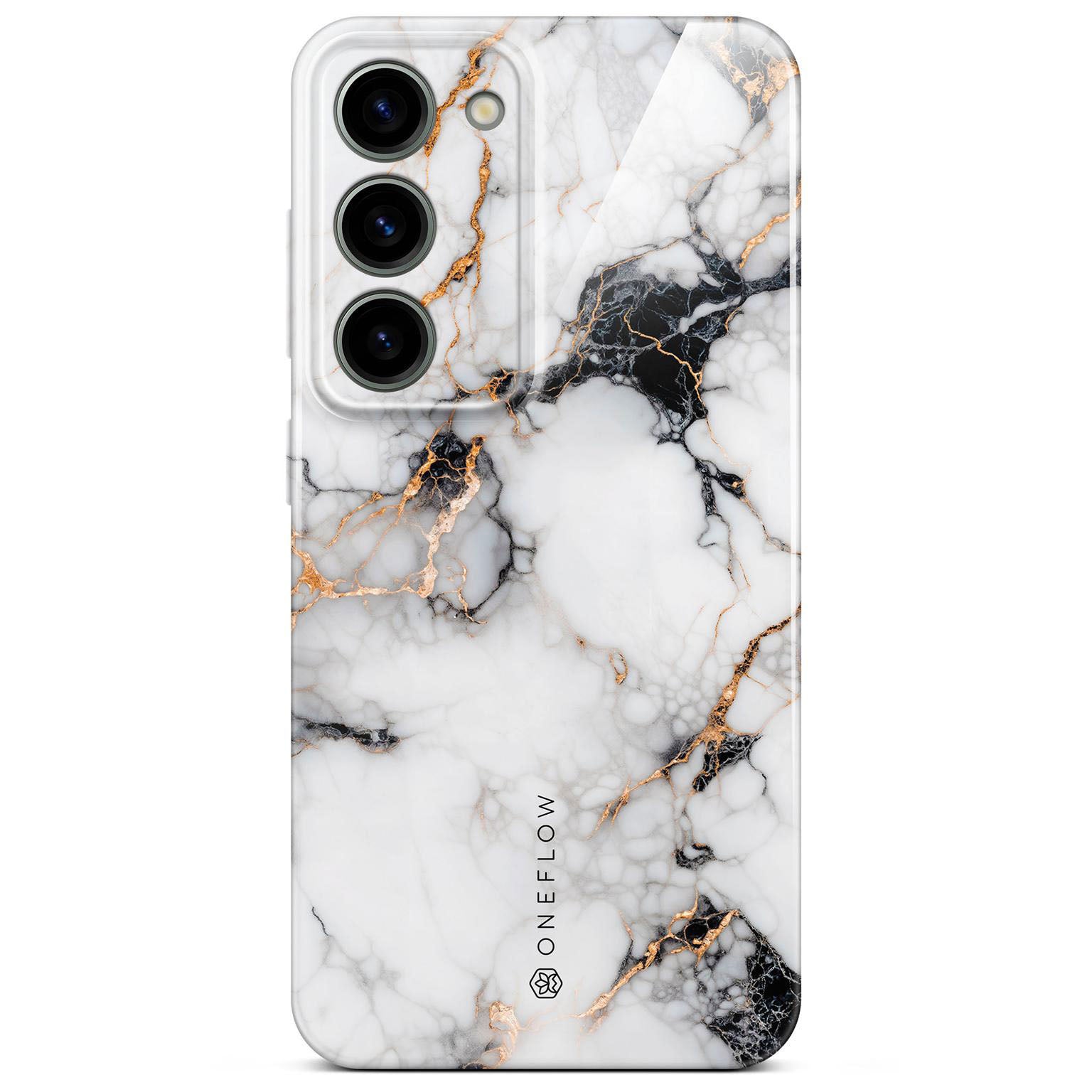 Bliss Cover für Samsung Galaxy S23 in der Farbe Marble Veil (Weiß)
