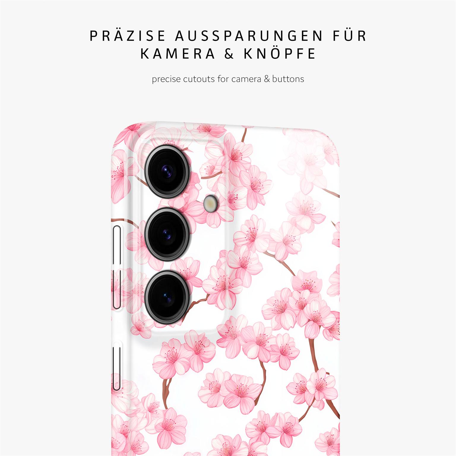 Flower Cover für Samsung Galaxy S24 in der Farbe Sakura Breeze (Rosa / Pink)