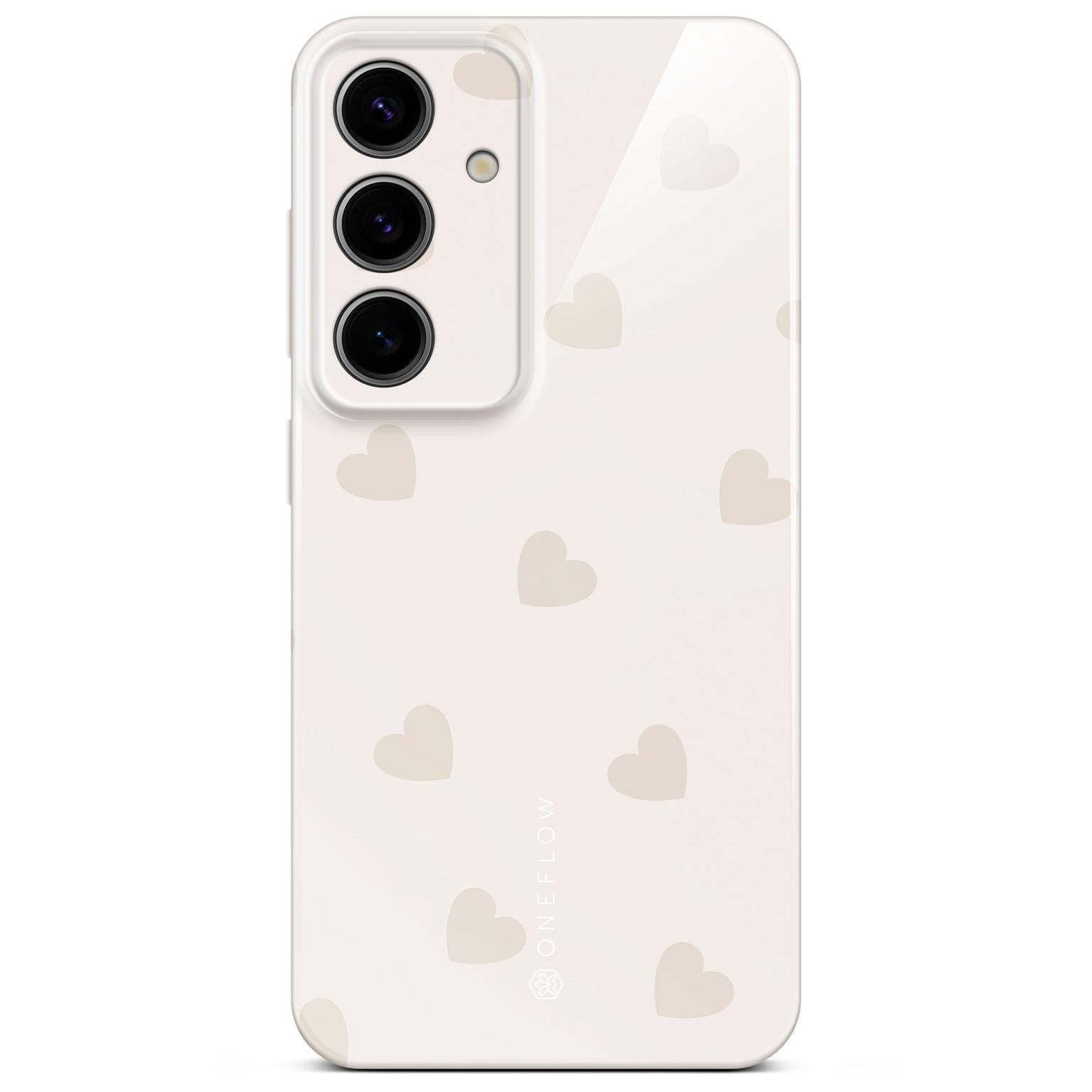 Splash Case für Samsung Galaxy S24 in der Farbe Latte Love (Braun / Beige)