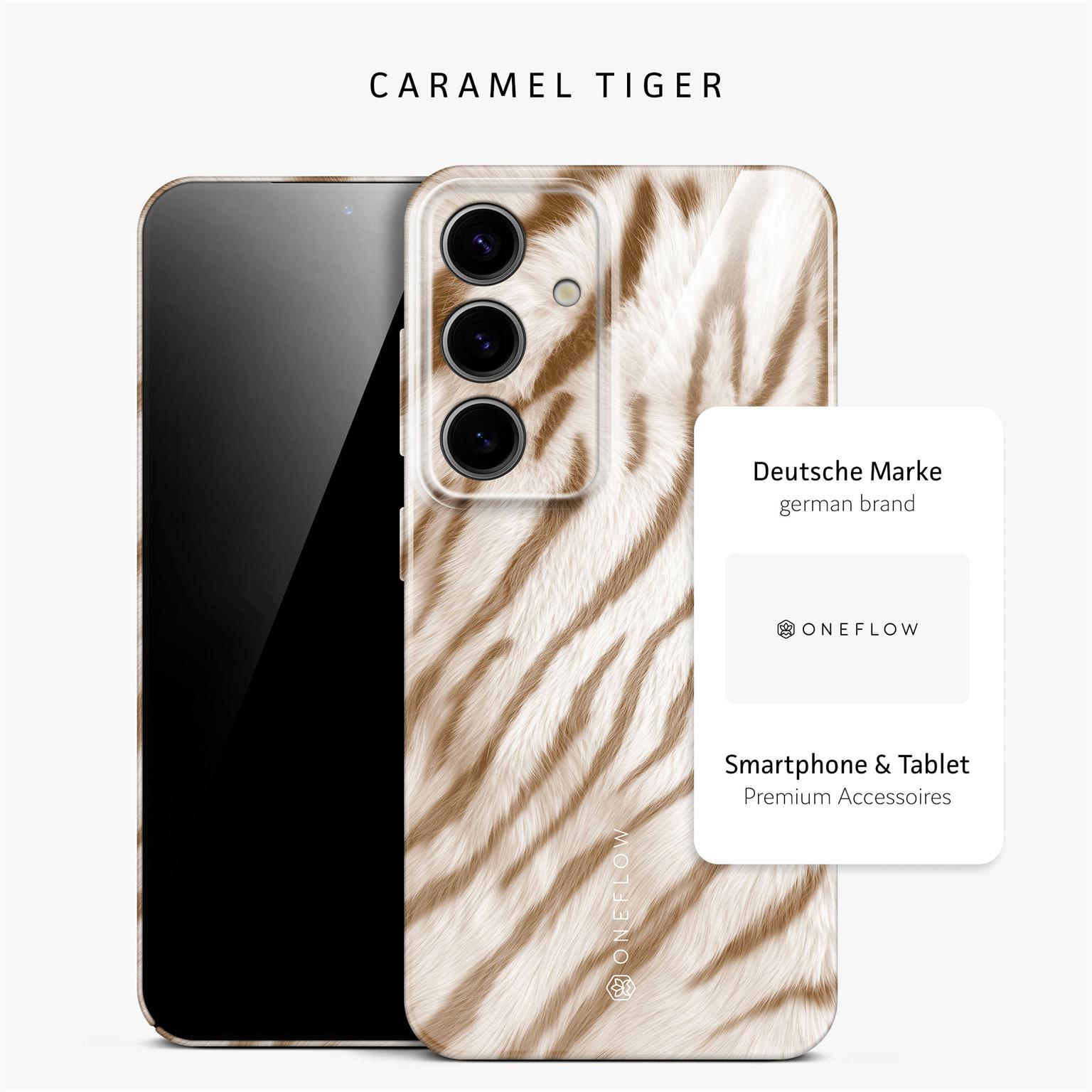 Wild Cover für Samsung Galaxy S24 in der Farbe Caramel Tiger (Braun / Beige)