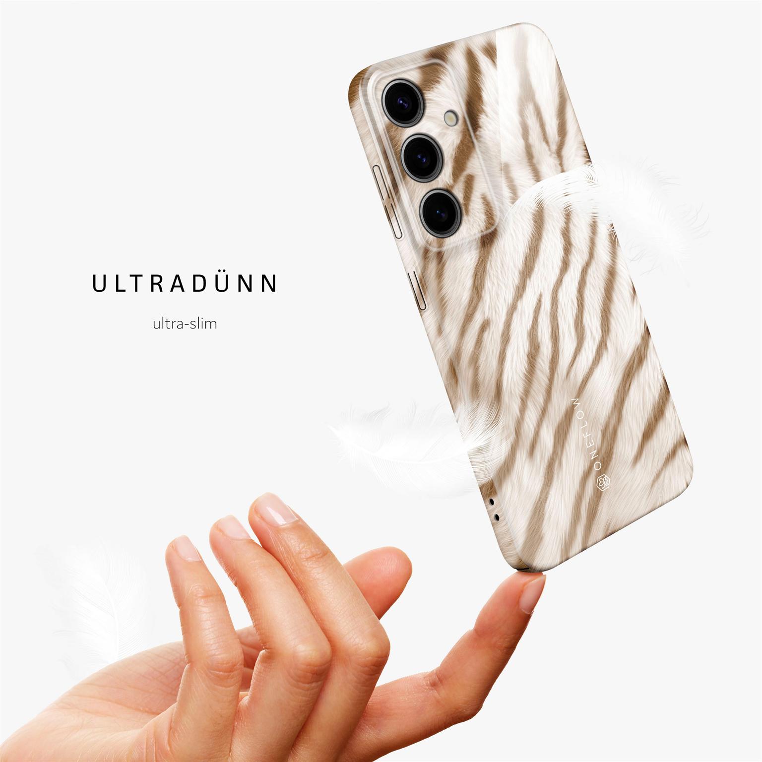 Wild Cover für Samsung Galaxy S24 in der Farbe Caramel Tiger (Braun / Beige)