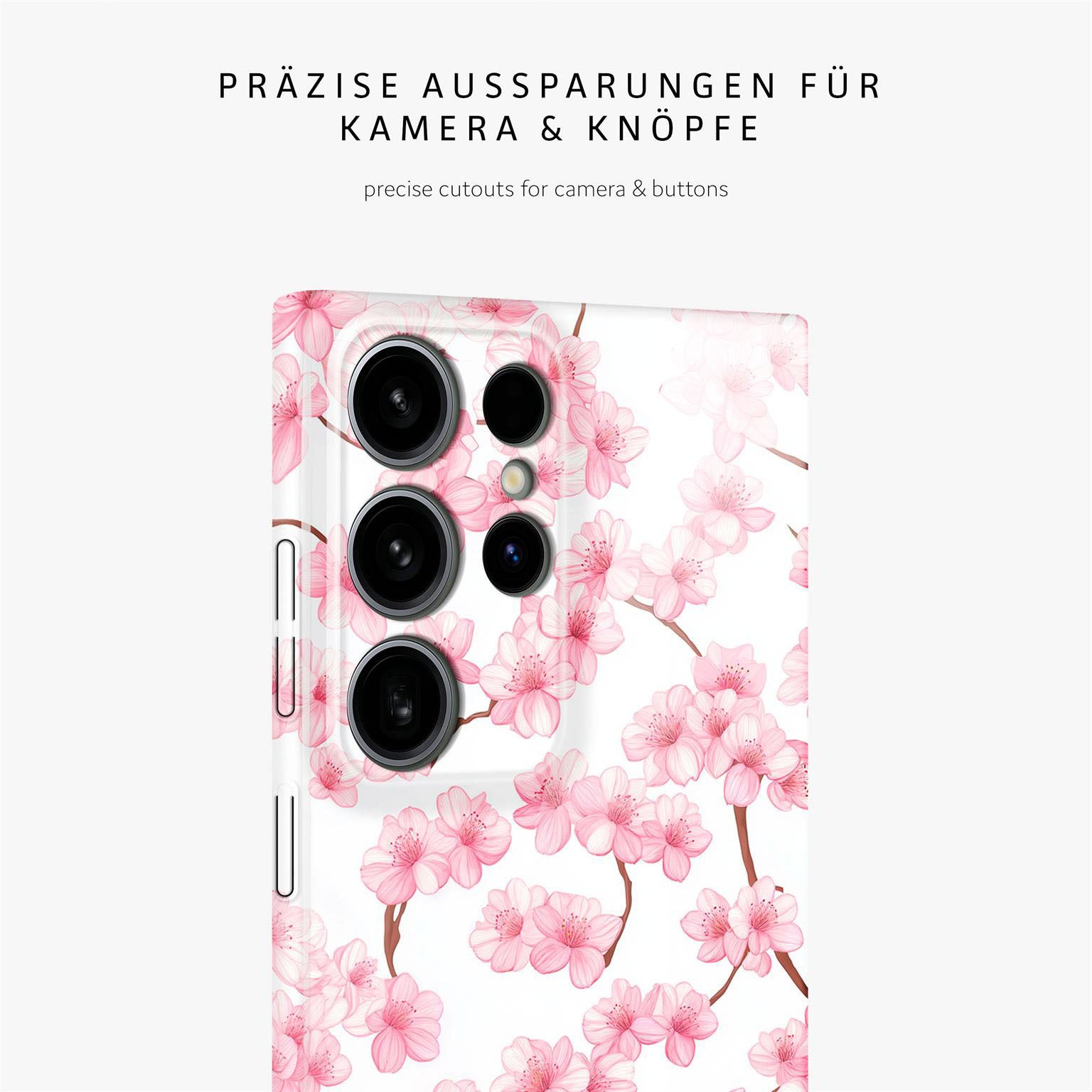 Flower Cover für Samsung Galaxy S24 Ultra in der Farbe Sakura Breeze (Rosa / Pink)