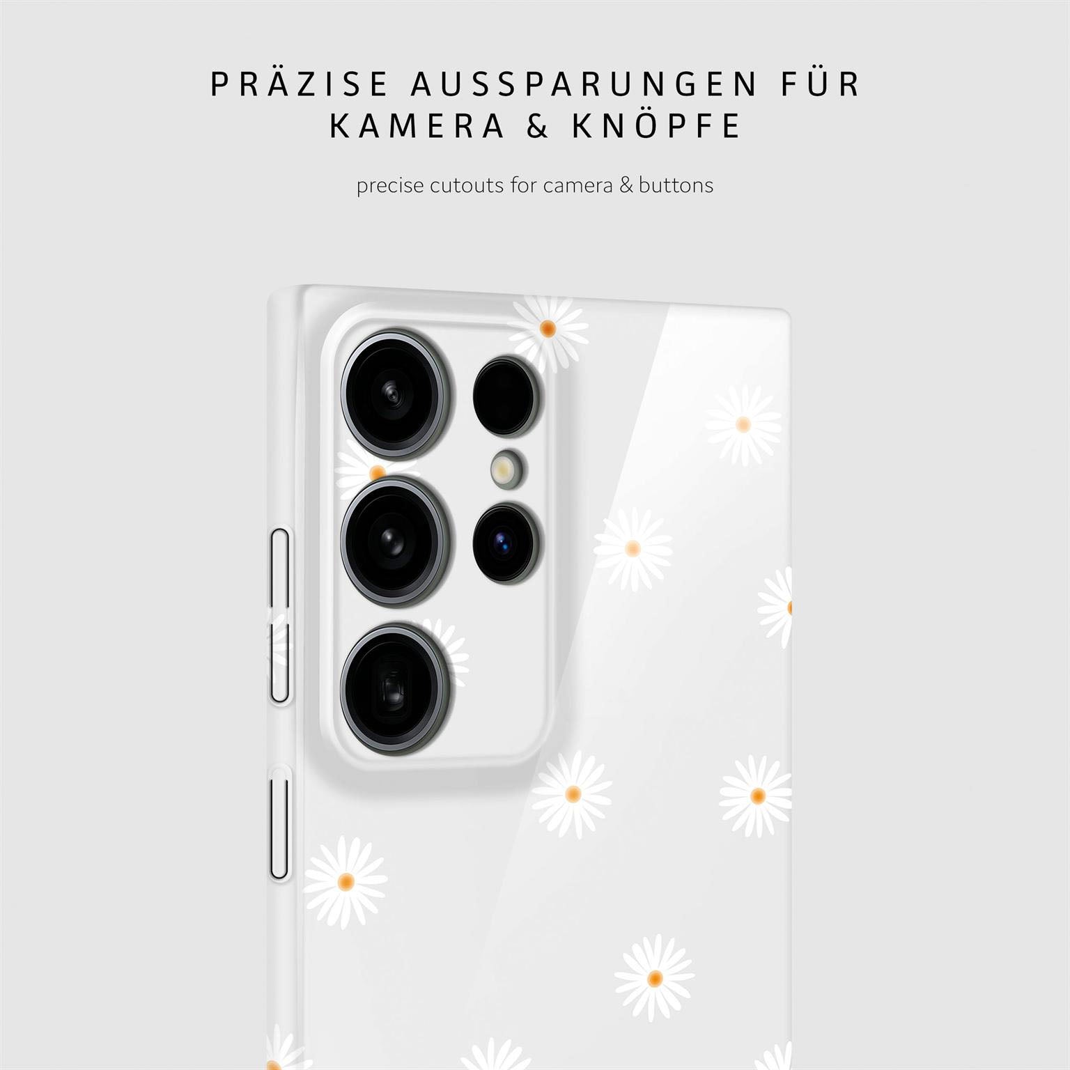 Splash Case für Samsung Galaxy S24 Ultra in der Farbe Daisy Delight (Weiß)