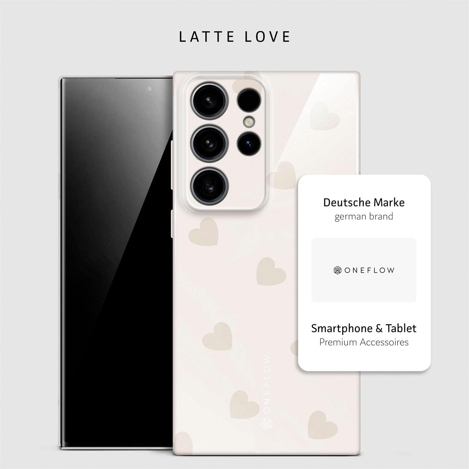 Splash Case für Samsung Galaxy S24 Ultra in der Farbe Latte Love (Braun / Beige)