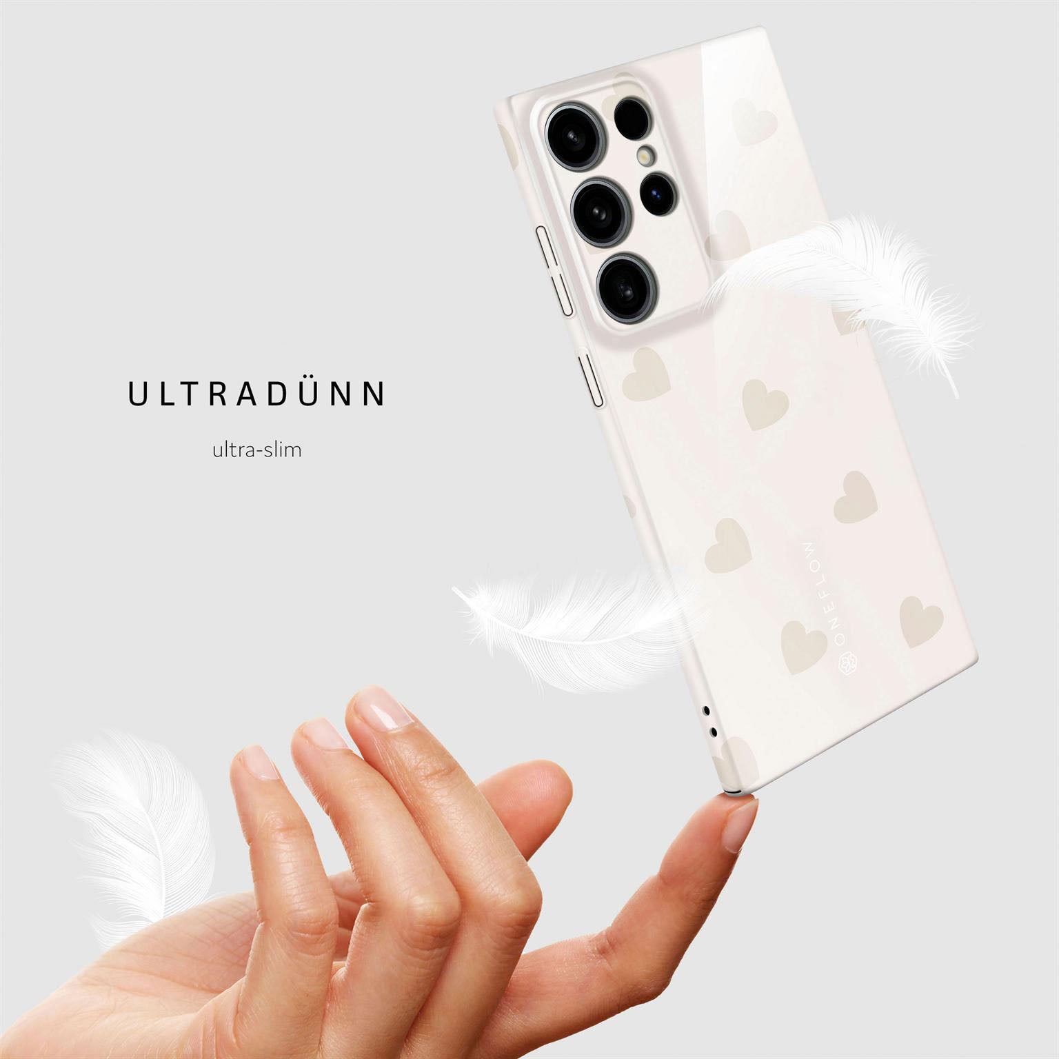 Splash Case für Samsung Galaxy S24 Ultra in der Farbe Latte Love (Braun / Beige)