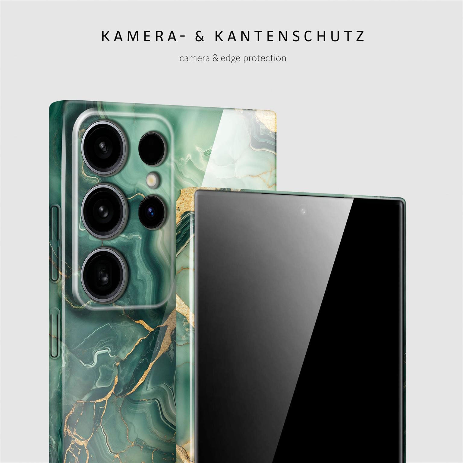 Bliss Cover für Samsung Galaxy S24 Ultra in der Farbe Emerald Flow (Grün)