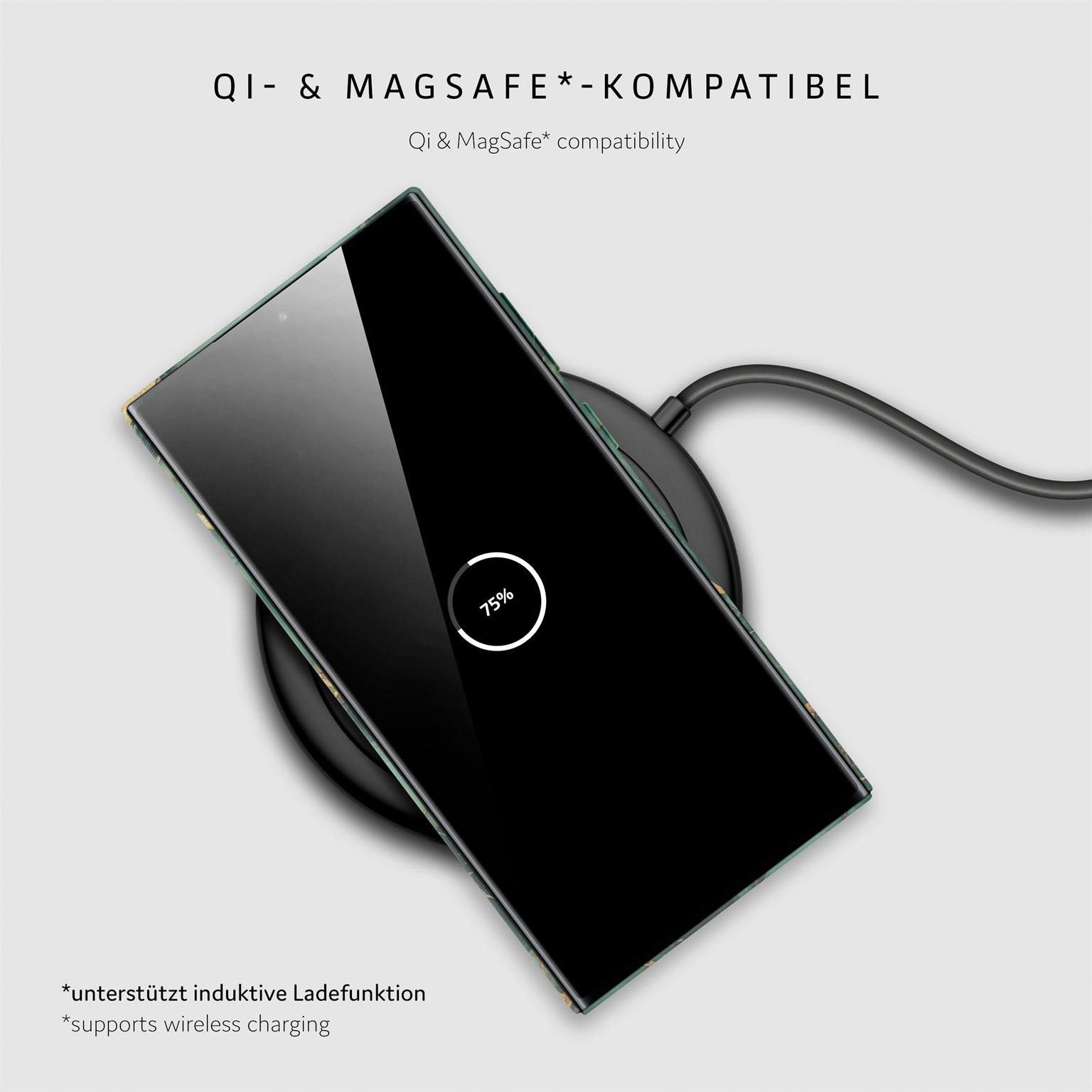 Bliss Cover für Samsung Galaxy S24 Ultra in der Farbe Emerald Flow (Grün)