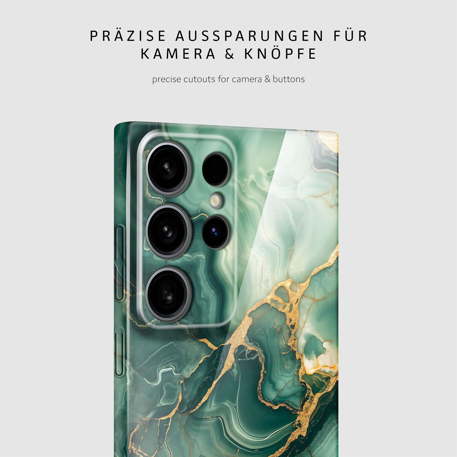 Bliss Cover für Samsung Galaxy S24 Ultra in der Farbe Emerald Flow (Grün)