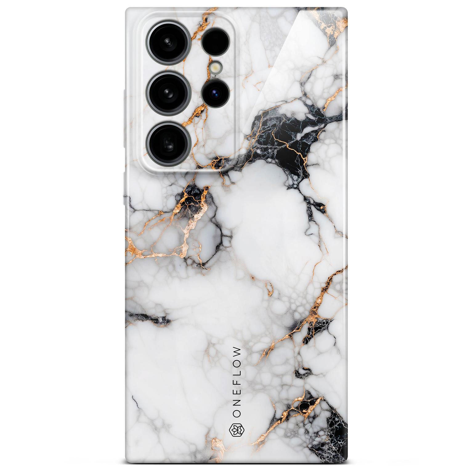 Bliss Cover für Samsung Galaxy S24 Ultra in der Farbe Marble Veil (Weiß)