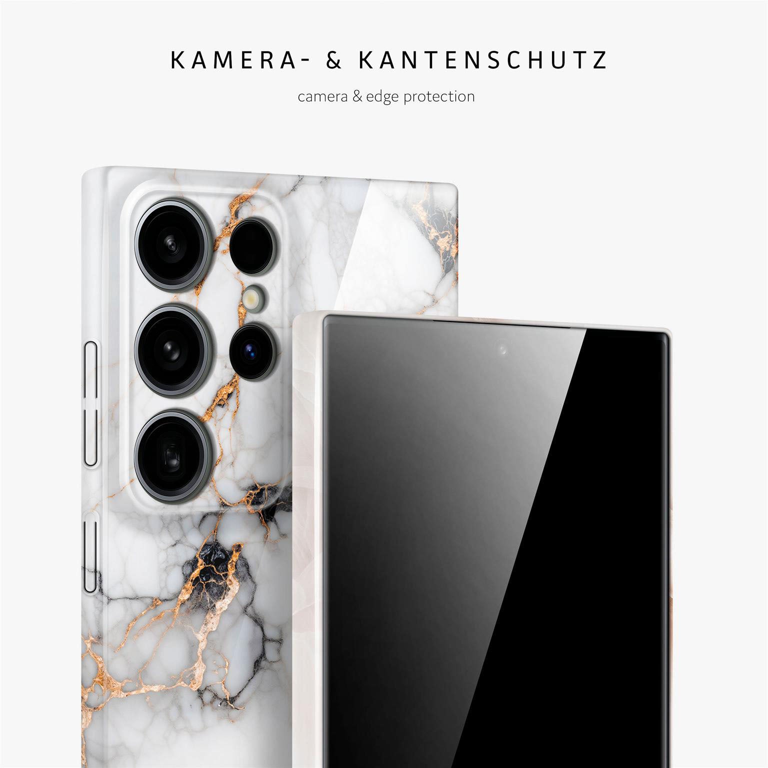 Bliss Cover für Samsung Galaxy S24 Ultra in der Farbe Marble Veil (Weiß)