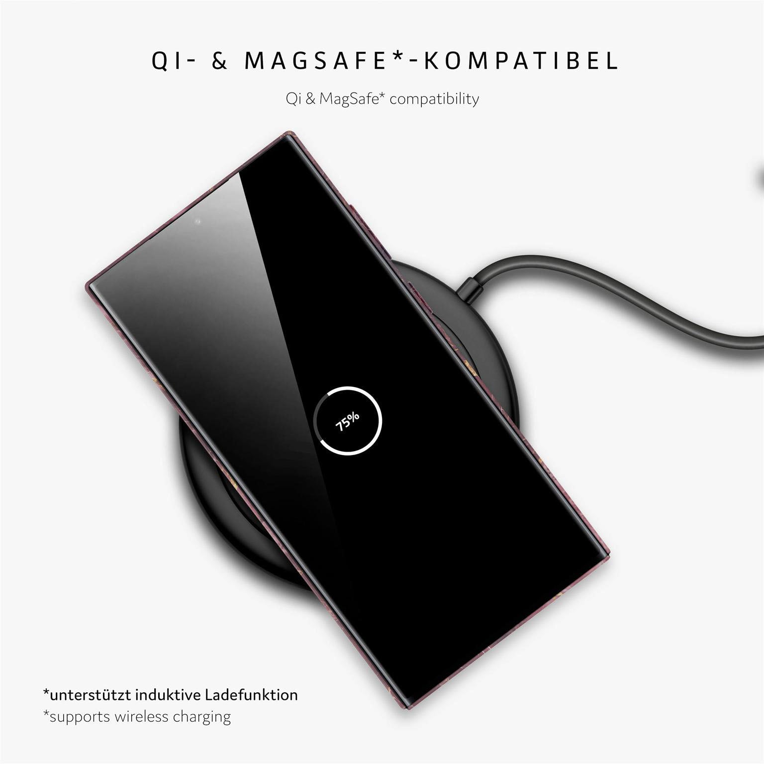 Bliss Cover für Samsung Galaxy S24 Ultra in der Farbe Velvet Wine (Rot)