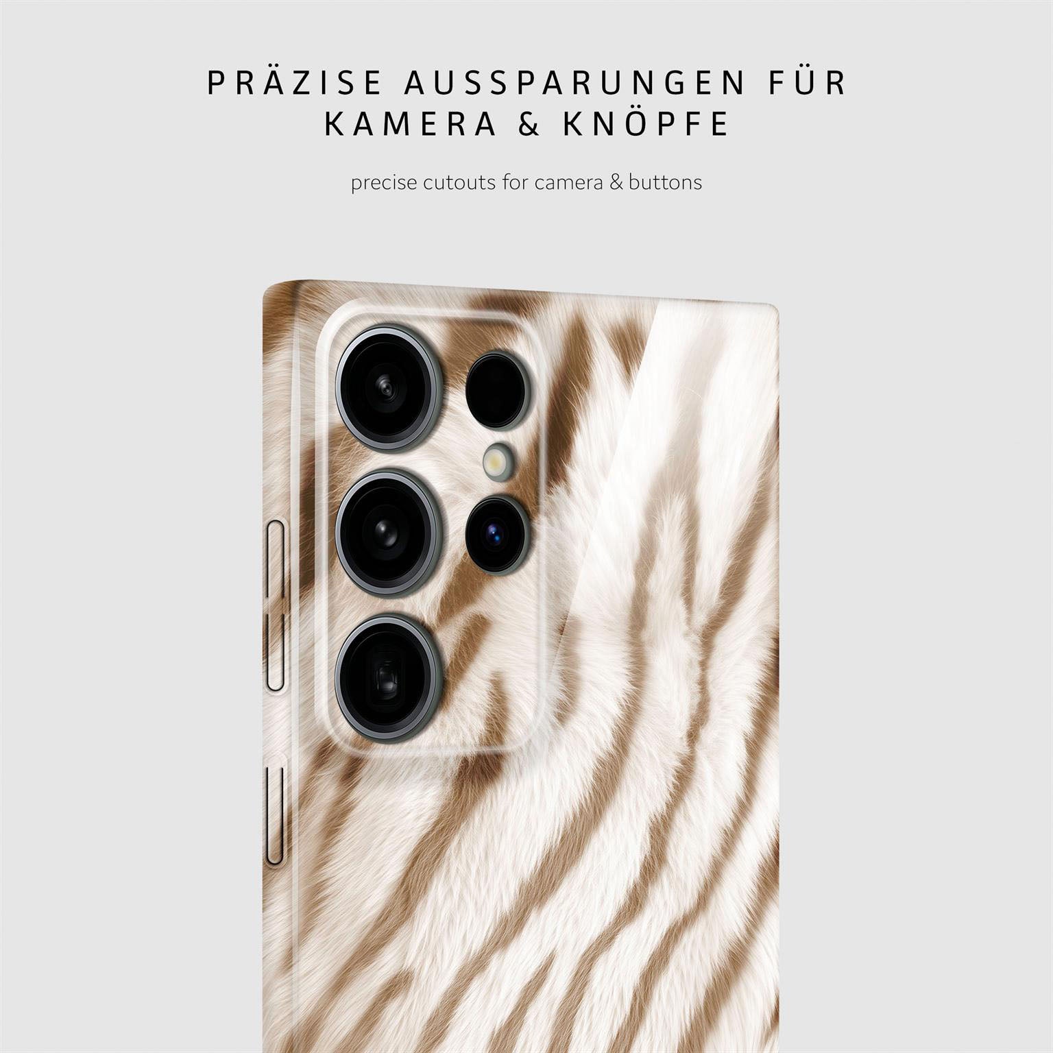 Wild Cover für Samsung Galaxy S24 Ultra in der Farbe Caramel Tiger (Braun / Beige)