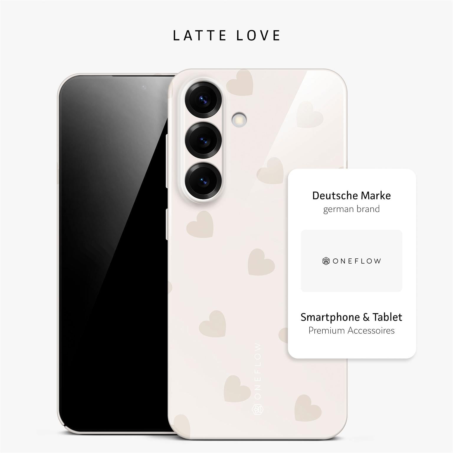Splash Case für Samsung Galaxy S25 FE in der Farbe Latte Love (Braun / Beige)