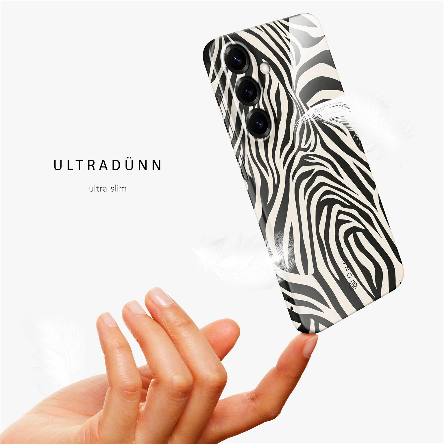 Wild Cover für Samsung Galaxy S25 FE in der Farbe Electric Zebra (Mehrfarbig)