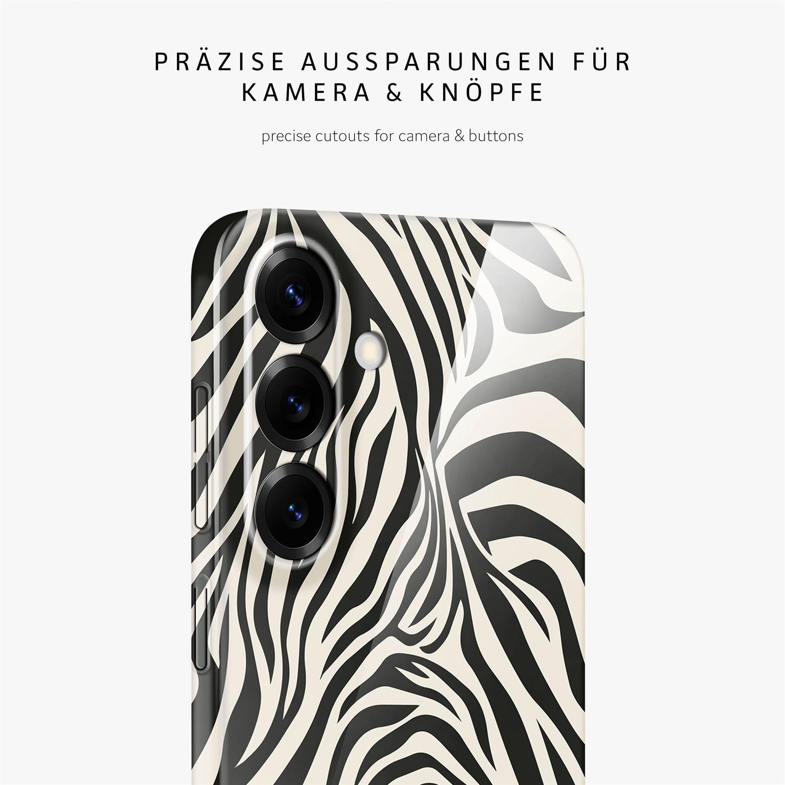 Wild Cover für Samsung Galaxy S25 FE in der Farbe Electric Zebra (Mehrfarbig)
