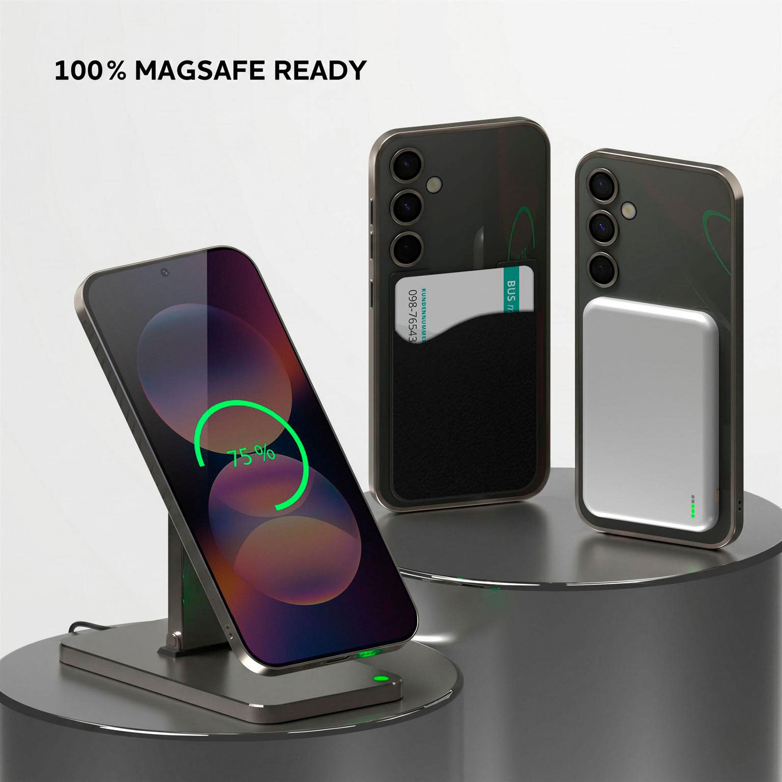 Aura Case für Samsung Galaxy S25 in der Farbe Titan Glow (Silber)
