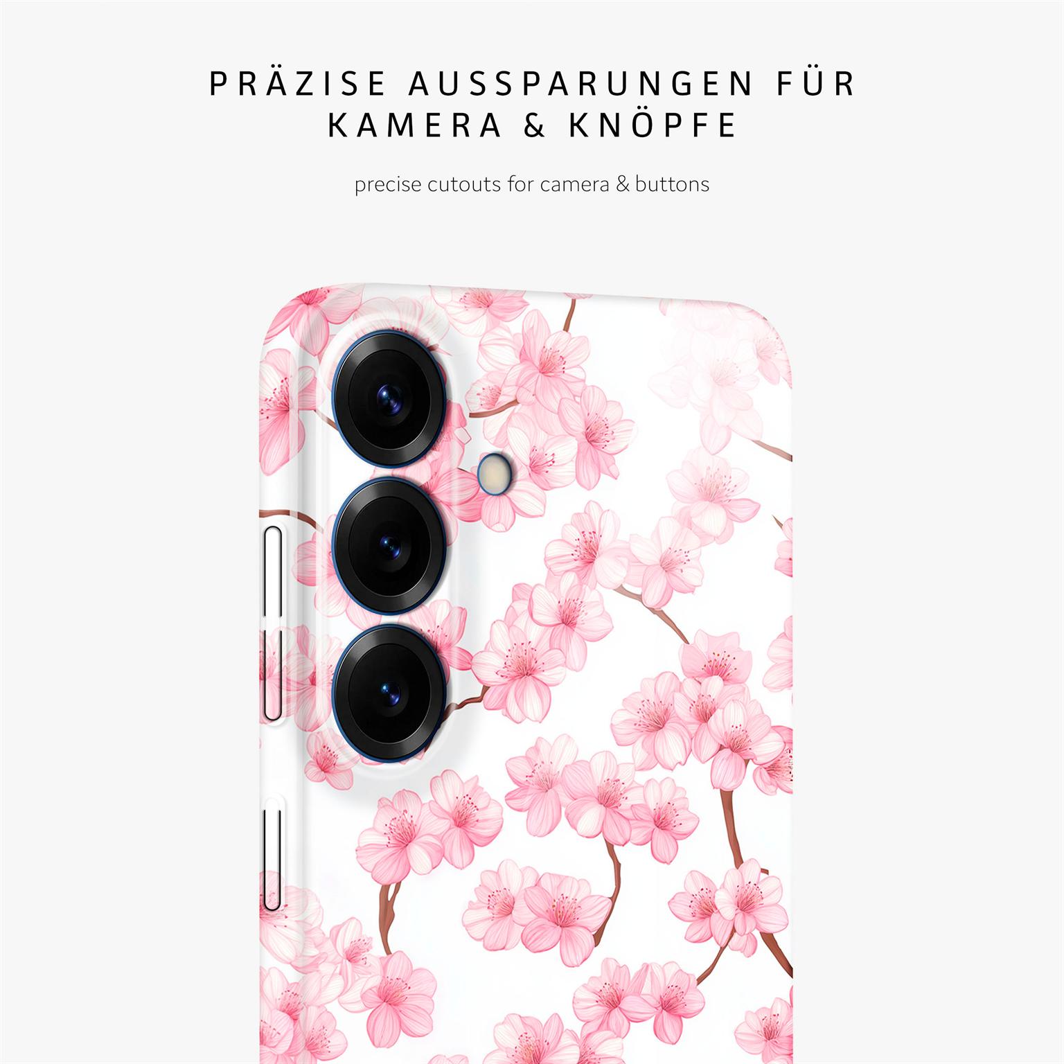 Flower Cover für Samsung Galaxy S25 in der Farbe Sakura Breeze (Rosa / Pink)