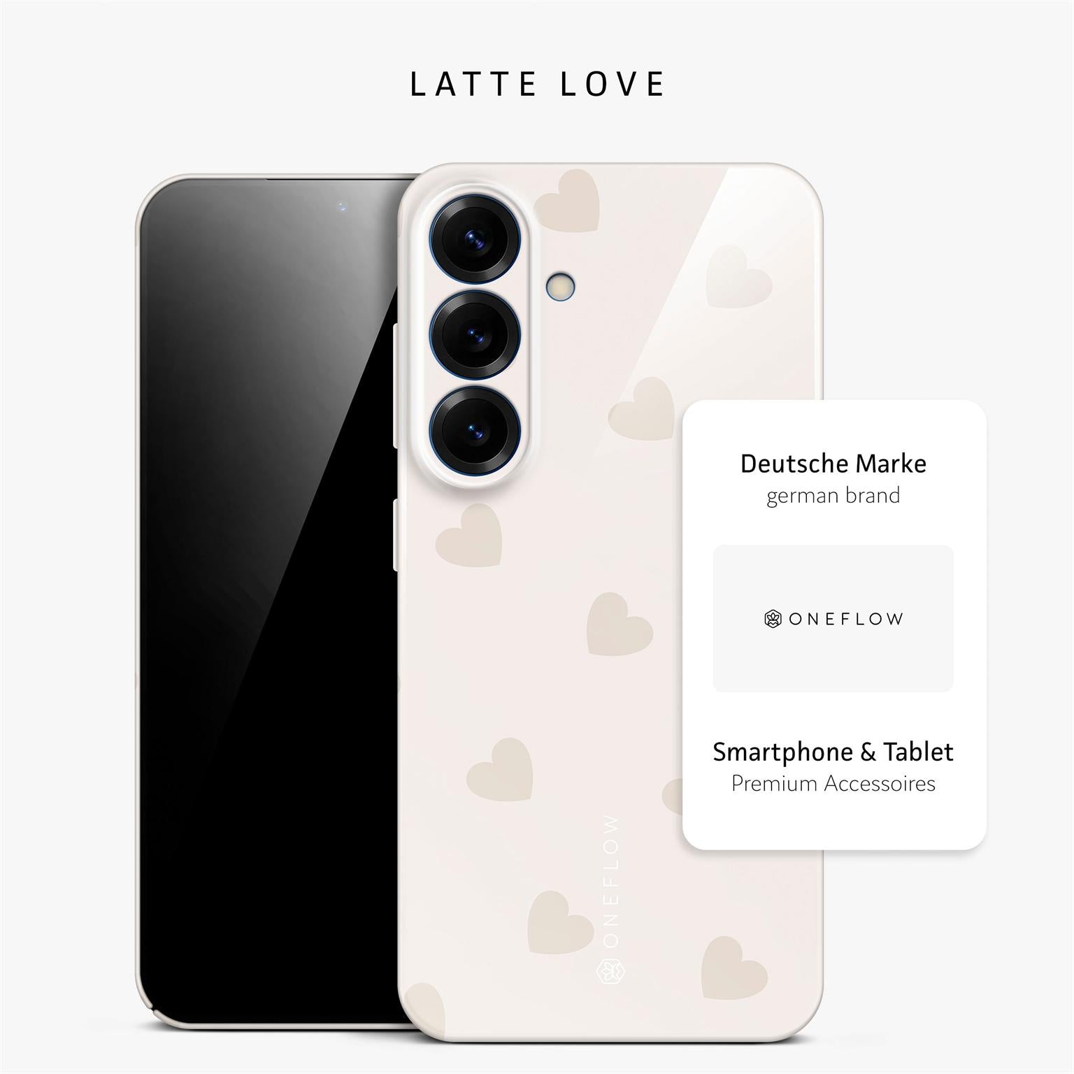 Splash Case für Samsung Galaxy S25 in der Farbe Latte Love (Braun / Beige)