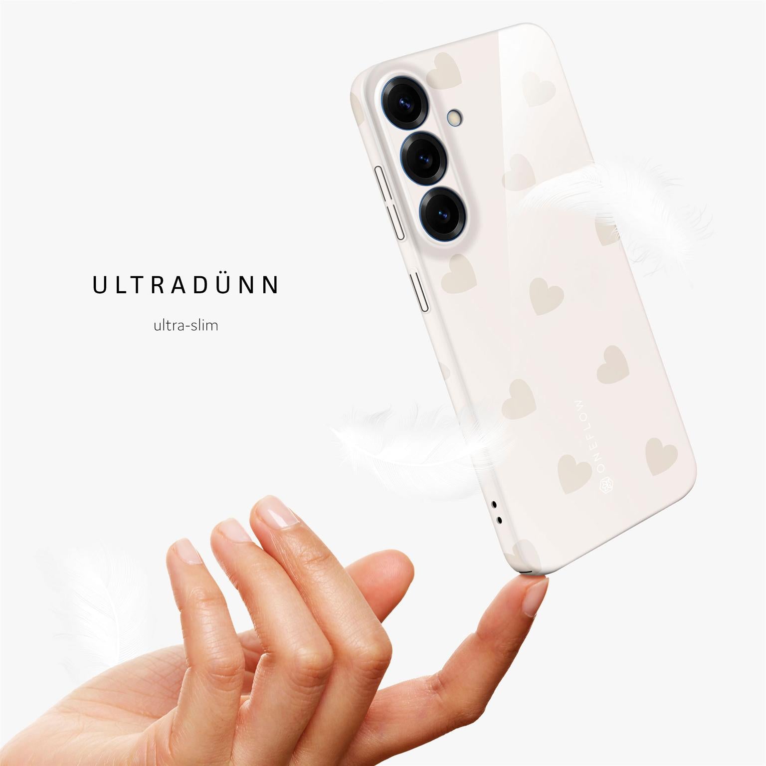 Splash Case für Samsung Galaxy S25 in der Farbe Latte Love (Braun / Beige)