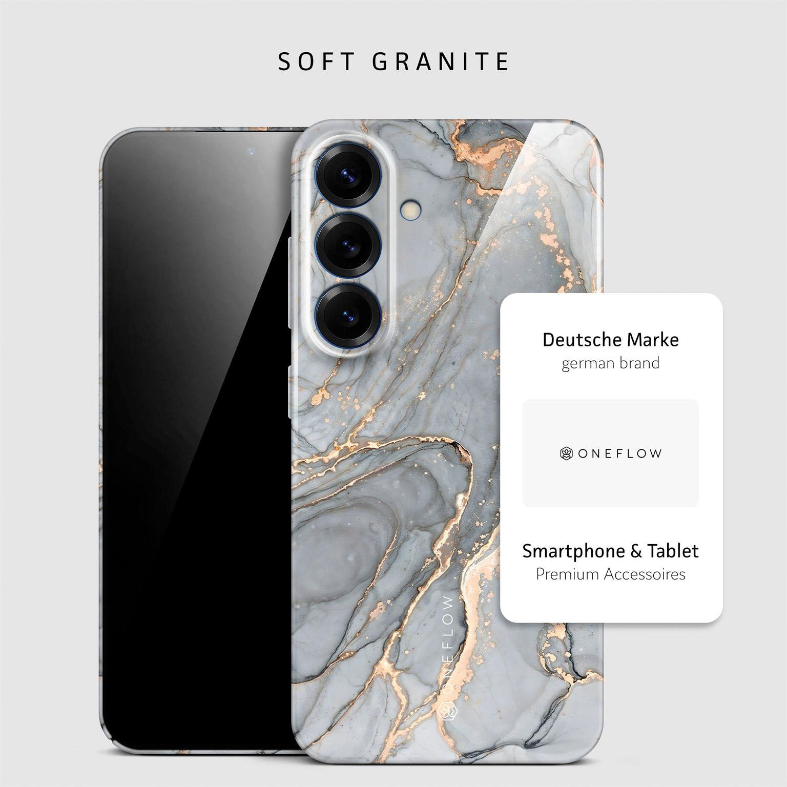 Bliss Cover für Samsung Galaxy S25 in der Farbe Soft Granite (Grau)