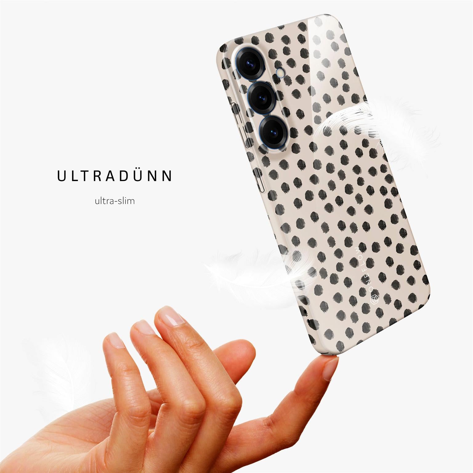 Splash Case für Samsung Galaxy S25 in der Farbe Cookies & Cream (Braun / Beige)