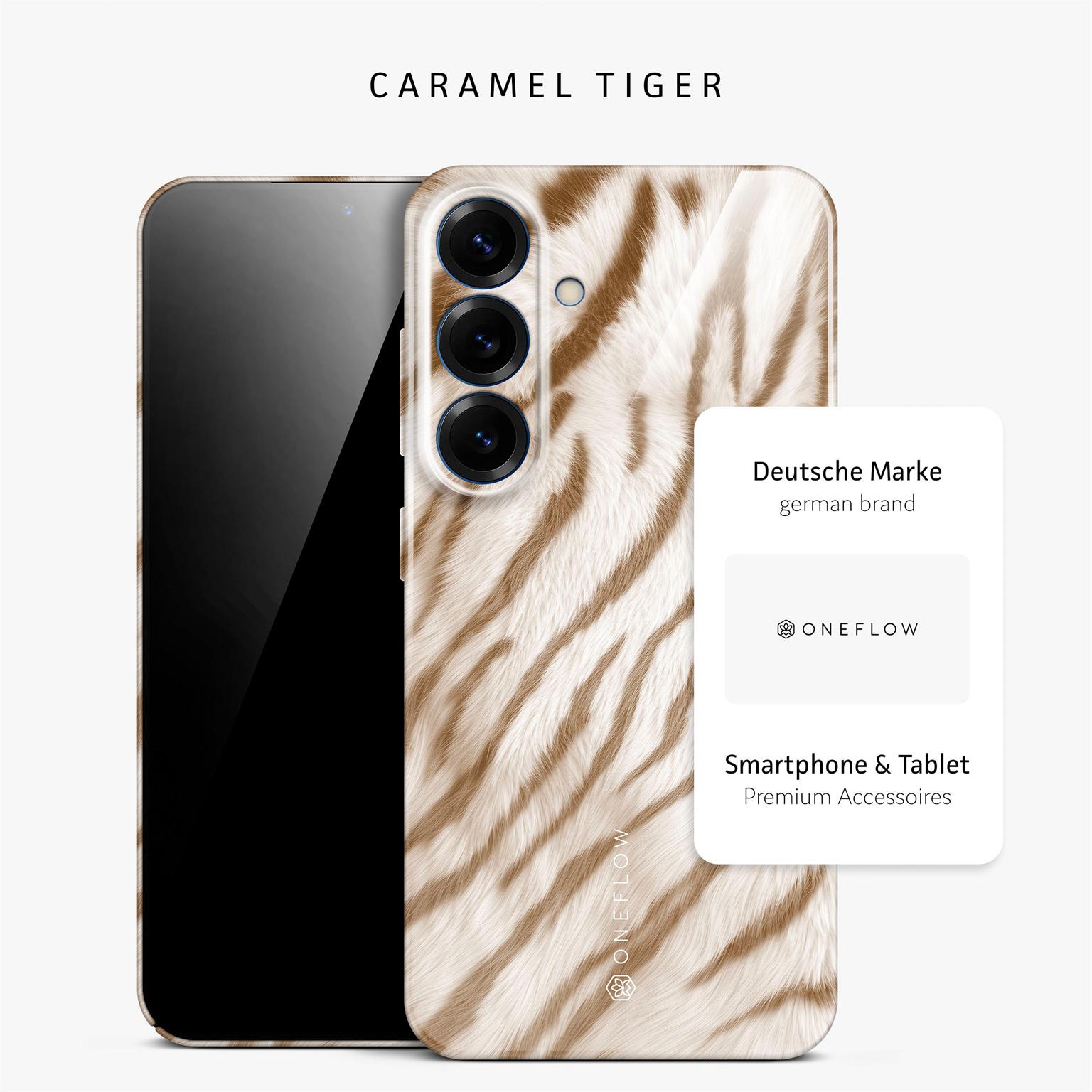 Wild Cover für Samsung Galaxy S25 in der Farbe Caramel Tiger (Braun / Beige)