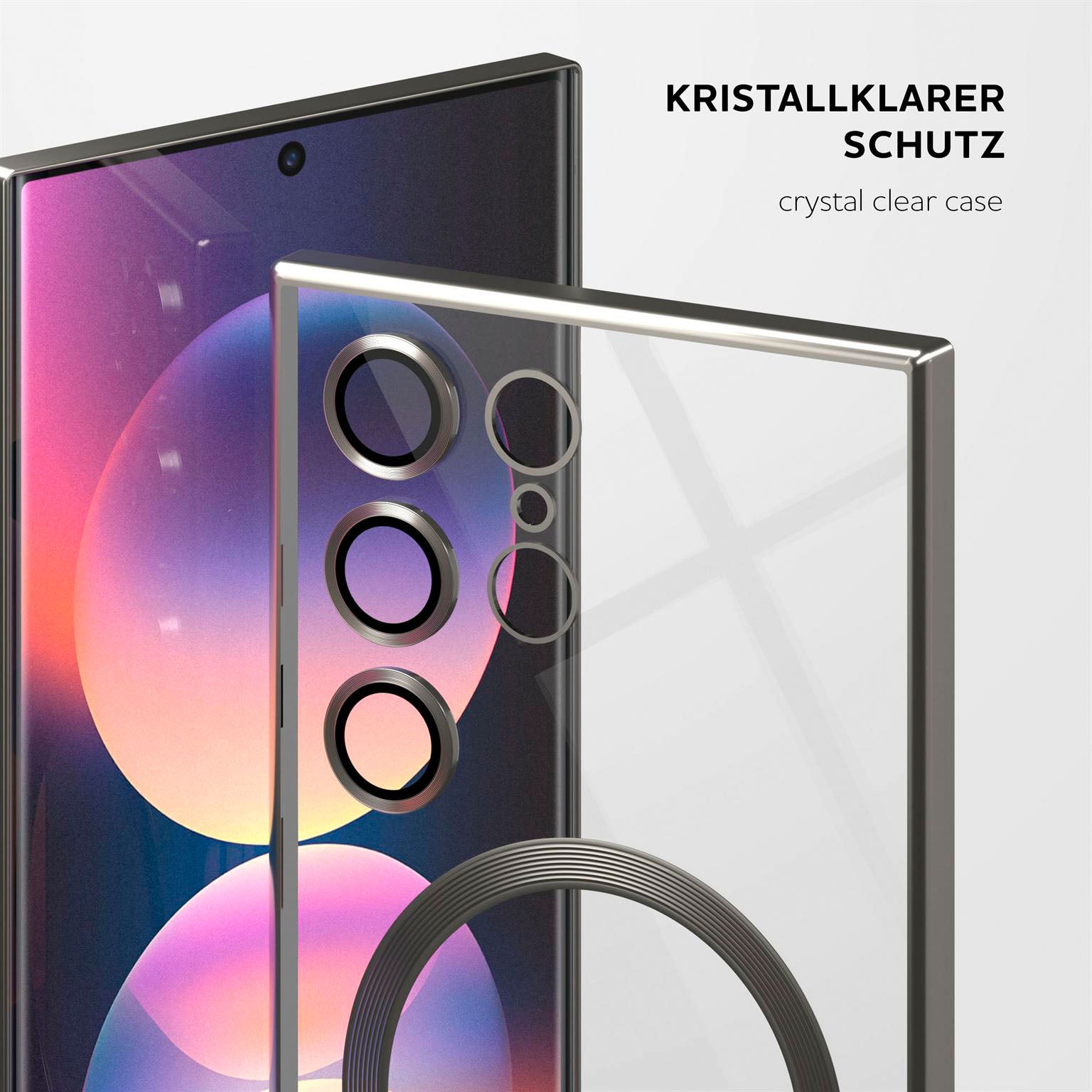 Aura Case für Samsung Galaxy S25 Ultra in der Farbe Titan Glow (Silber)