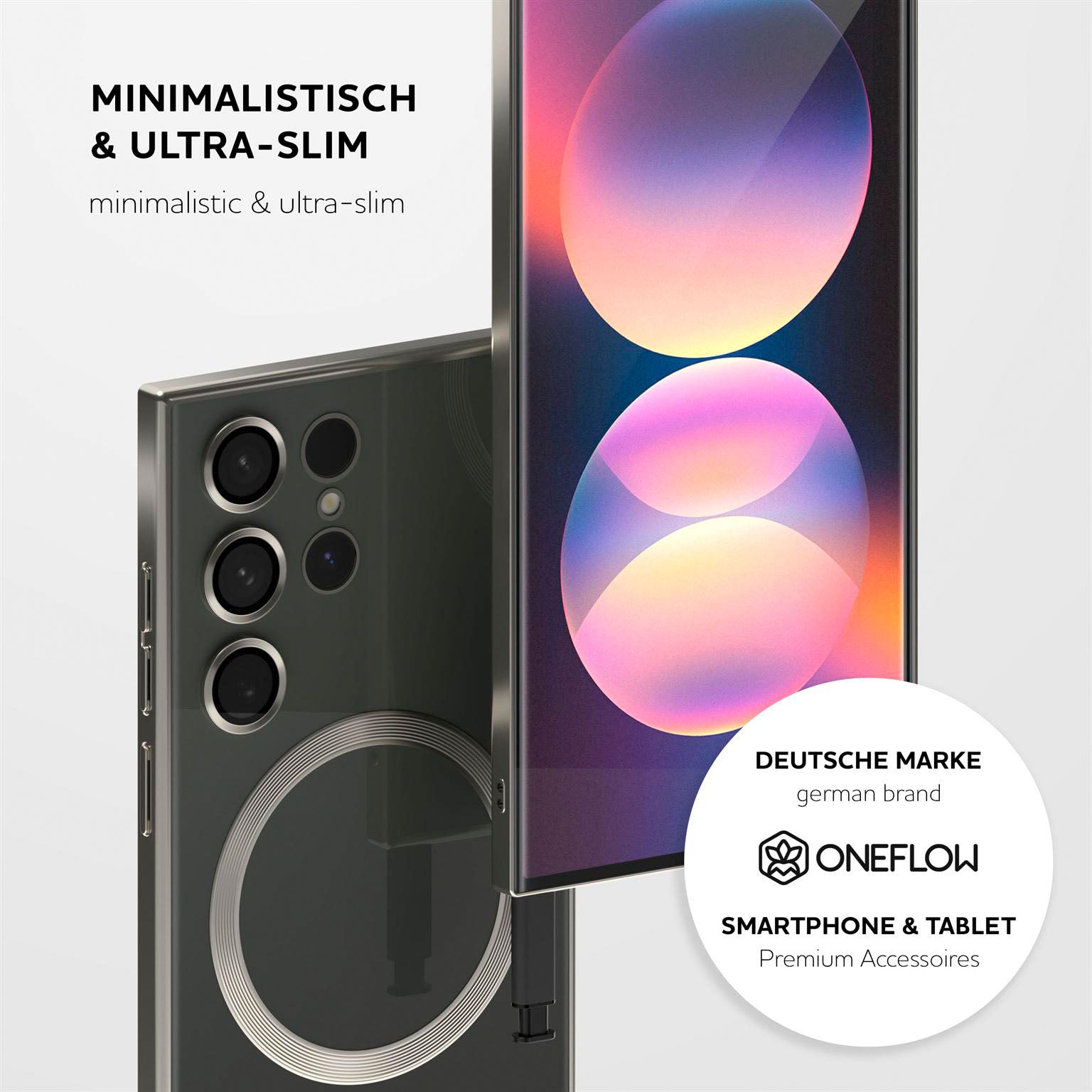 Aura Case für Samsung Galaxy S25 Ultra in der Farbe Titan Glow (Silber)