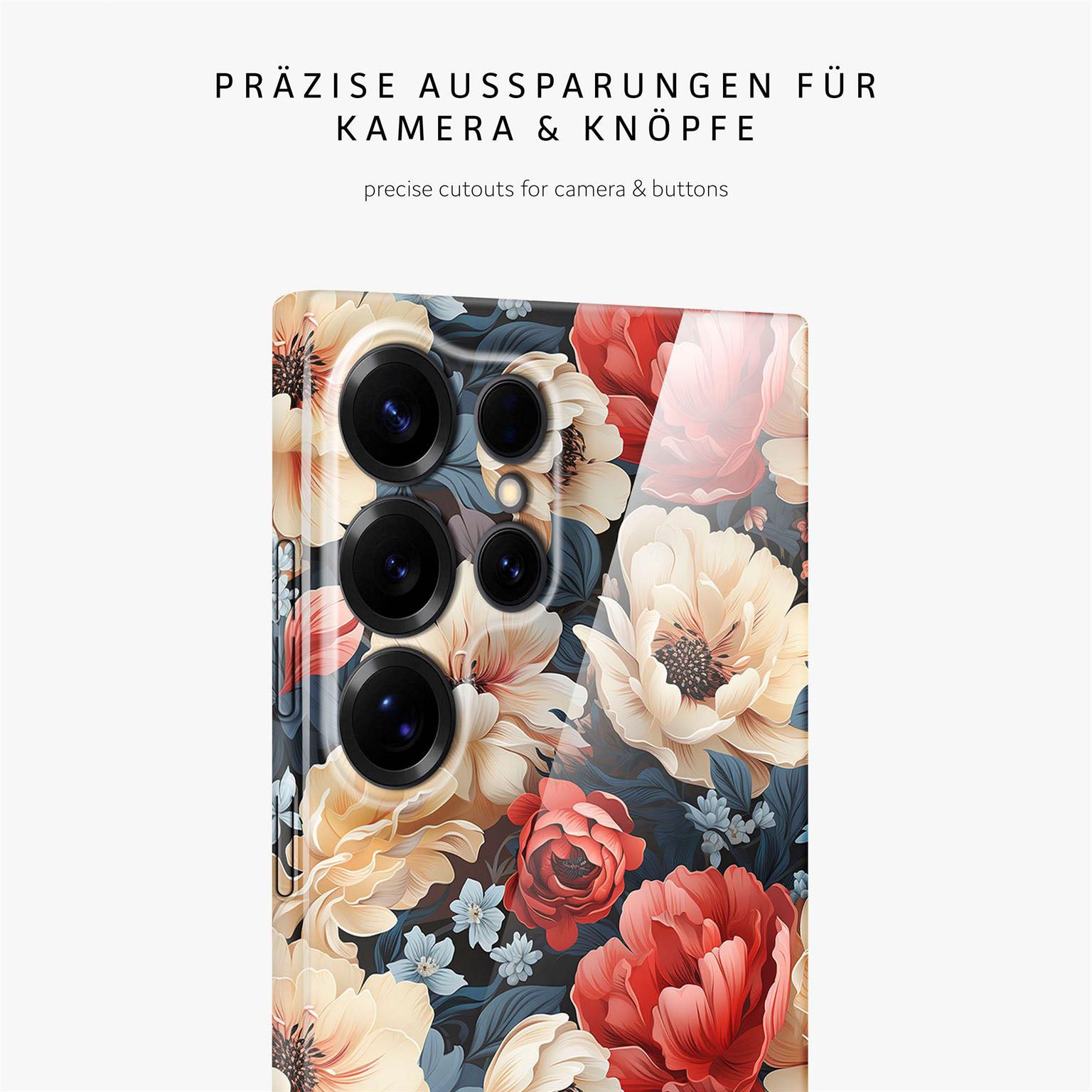 Flower Cover für Samsung Galaxy S25 Ultra in der Farbe Mystic Flora (Rot)