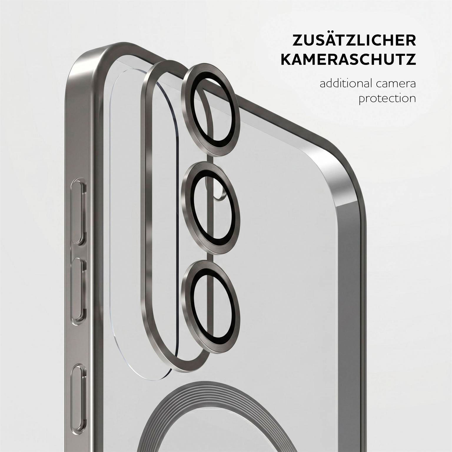 Aura Case für Samsung Galaxy S26 in der Farbe Titan Glow (Silber)